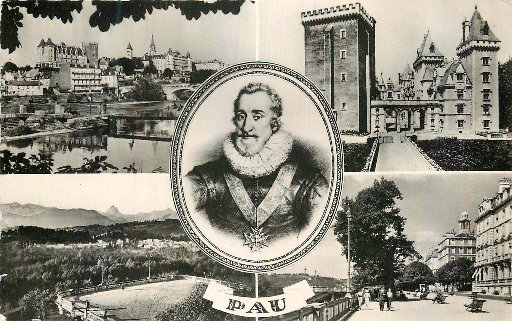 Pau — Château, Gave, Portrait de Henri IV — Réal-Photo
