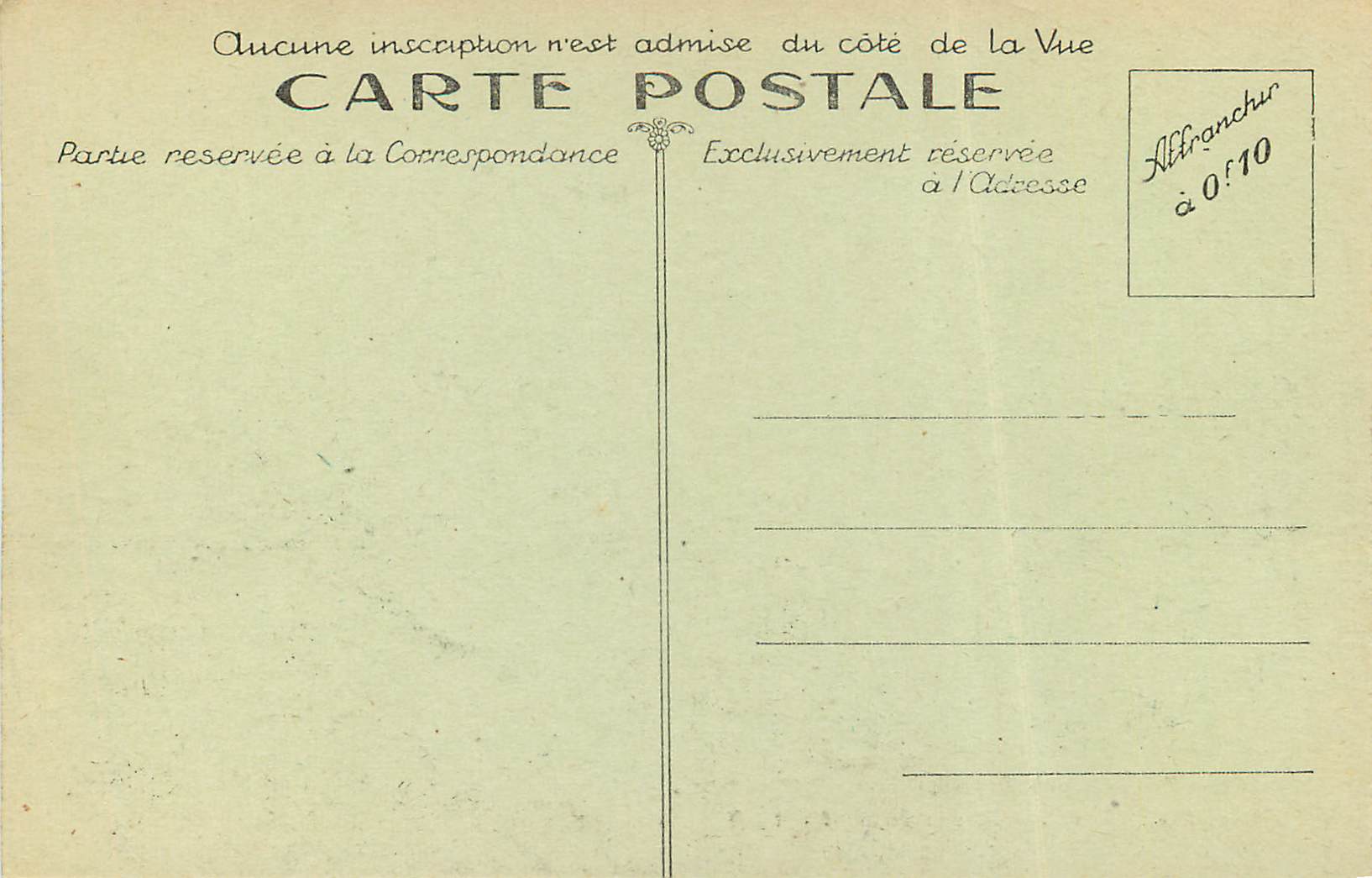 CPA Biarritz (B P) Rocker de la Vierge M D — Verso