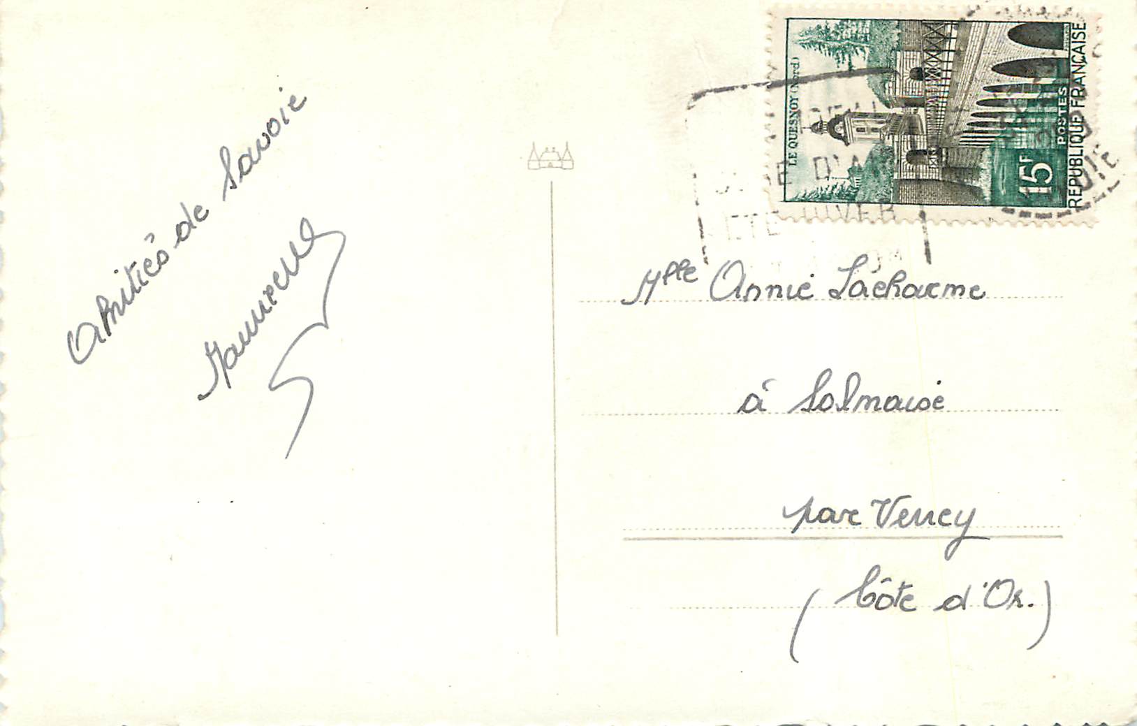 CPM Peisey-Nancroix-Savoie Le Ponturin Dome de la Sache — Verso