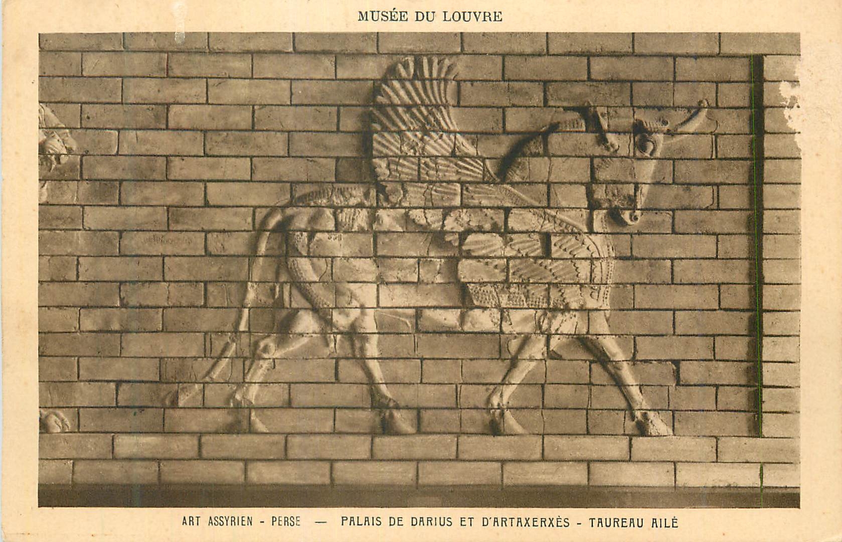 CPA Musee du Louvre Art Assyrien Perse Palais de Darius et d'Artaxerxes Taureau Aile