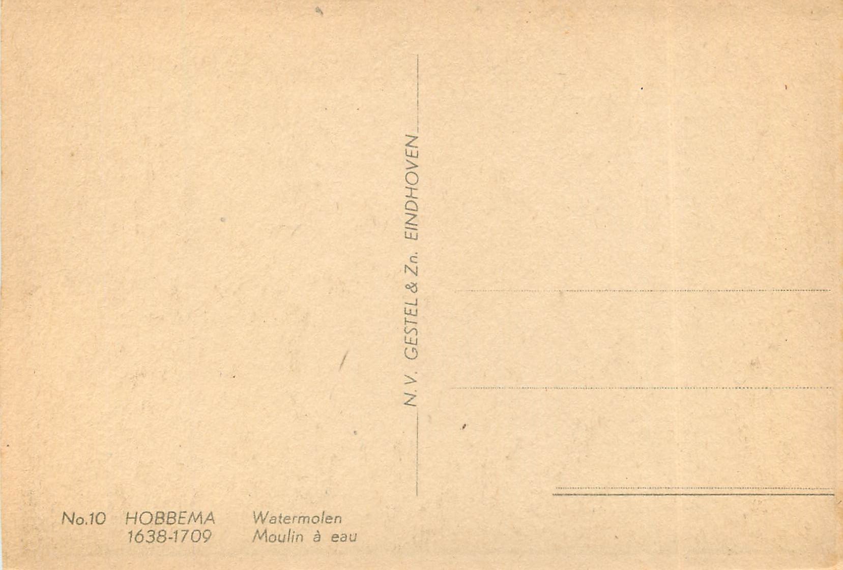 CPA Hobbema Watermolen Moulin a eau — Verso