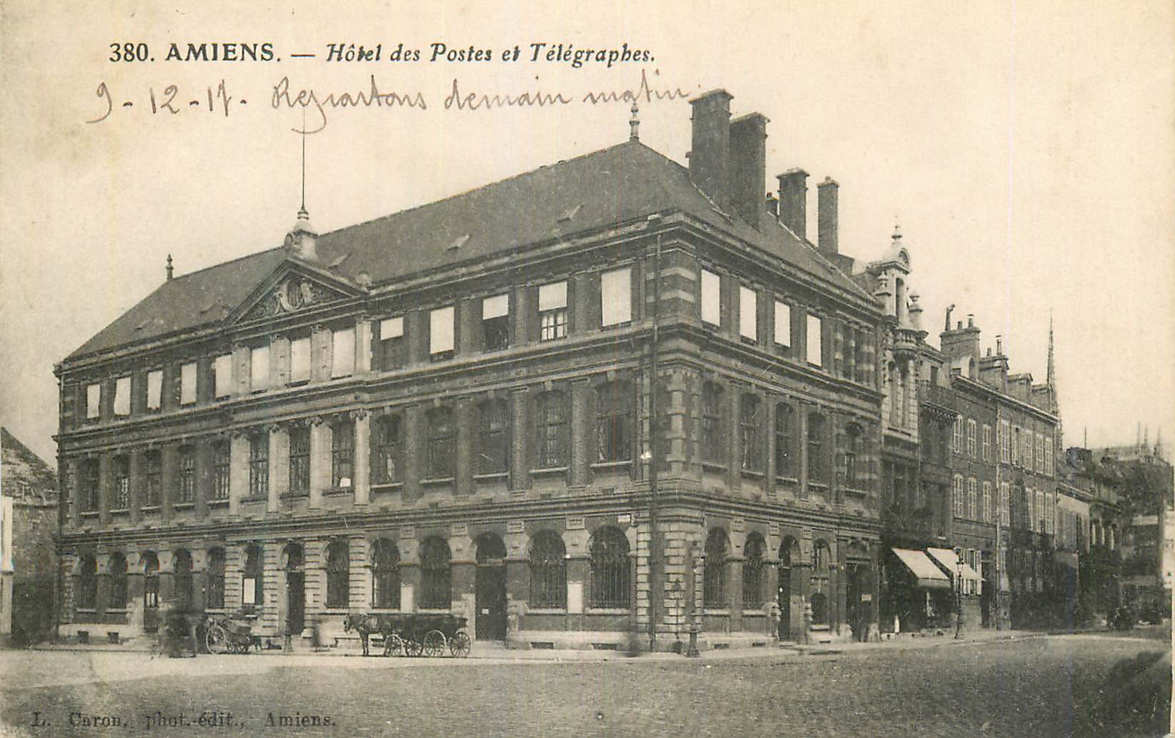 CPA Amiens Hotel des Postes et Telegraphes