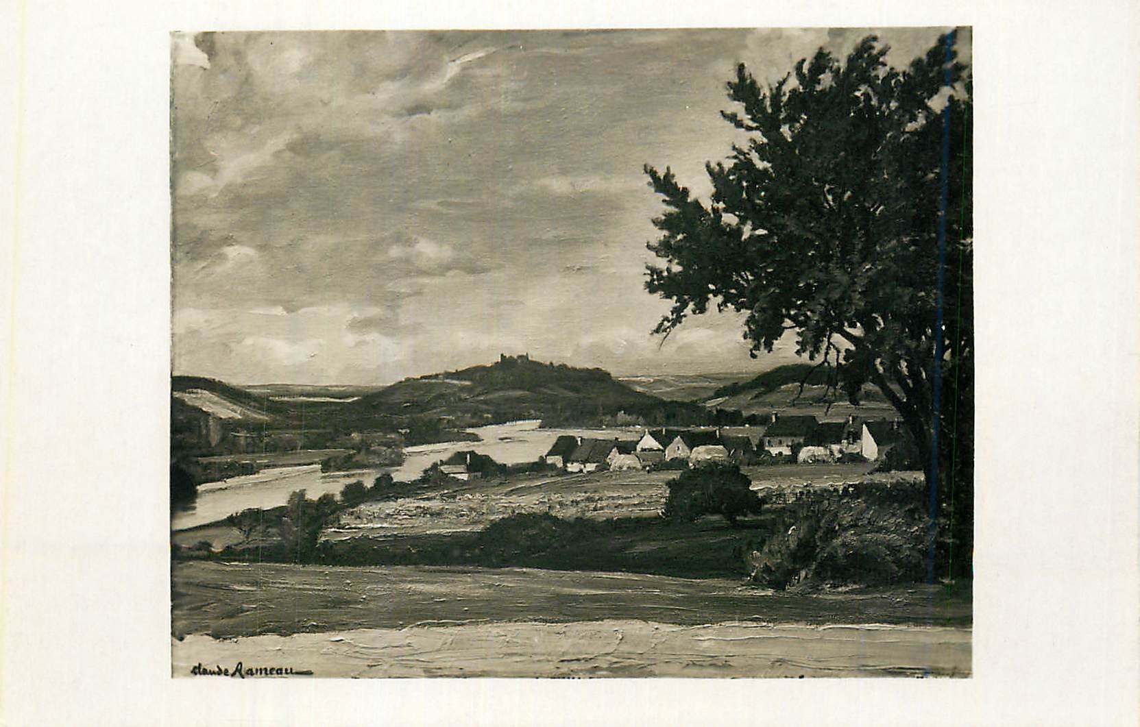 Village des Girarmes à l'Automne — Peinture de Claude Rameau — Édition Laroche