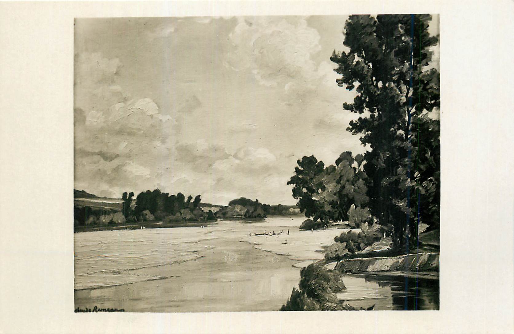 CPM Coin de plage a St-Thibault (Peinture de Claude Rameau)