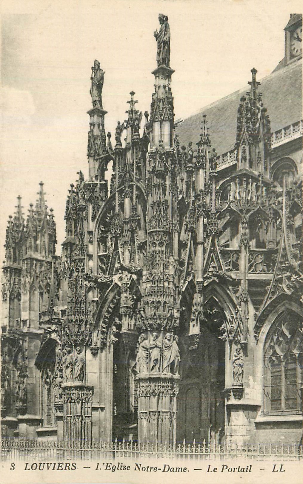CPA Louviers L'Eglise Notre-Dame Le Portail