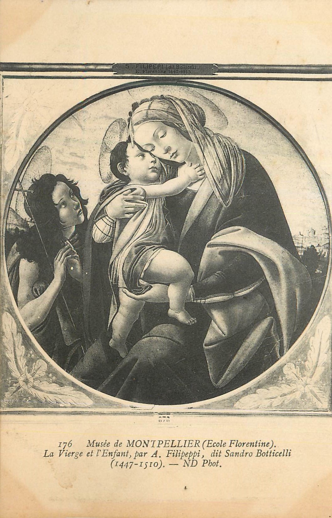 CPA Musee de Montpellier (Ecole Florentine) La Vierge et l'Enfant
