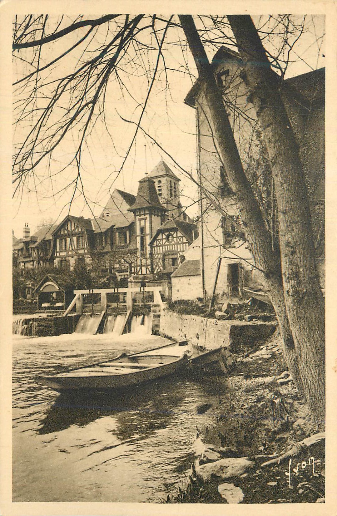 Die Ufer des Loing in Montigny — Umgebung von Fontainebleau (S.-et-M.) — Éditions Yvon