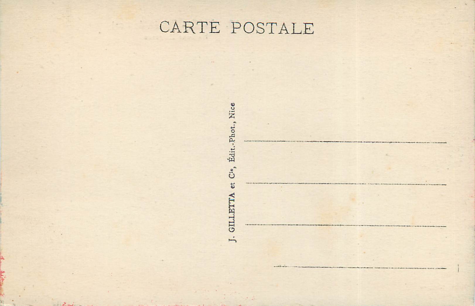 CPA Nice Entree du Port Bateau — Rückseite