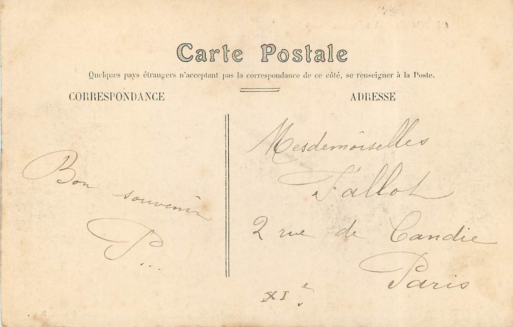 CPA Nice Viaduc du Loup — Verso