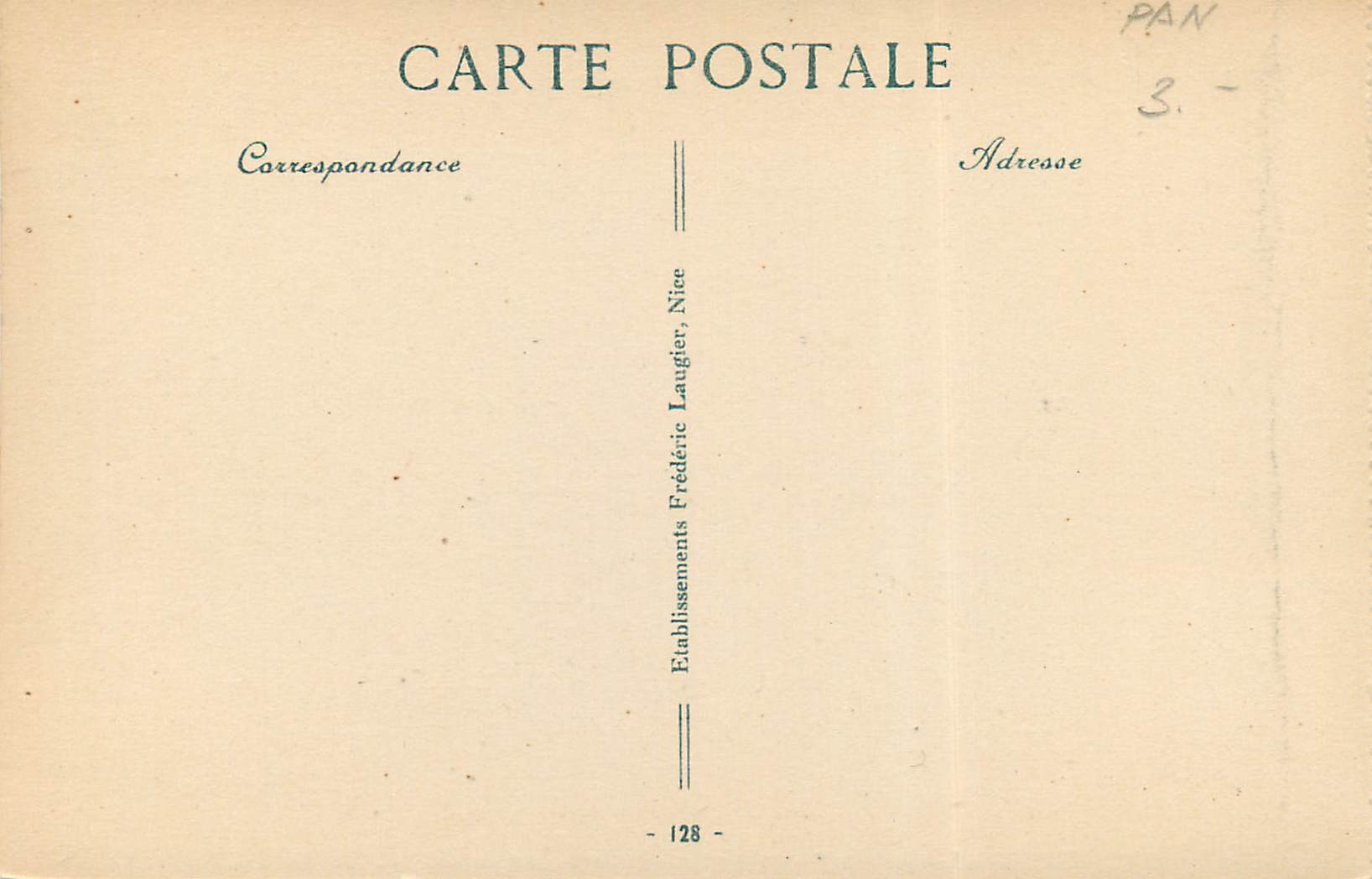 CPA Nice La Jetee-Promenade la Baie des Anges et les Jardins — Verso