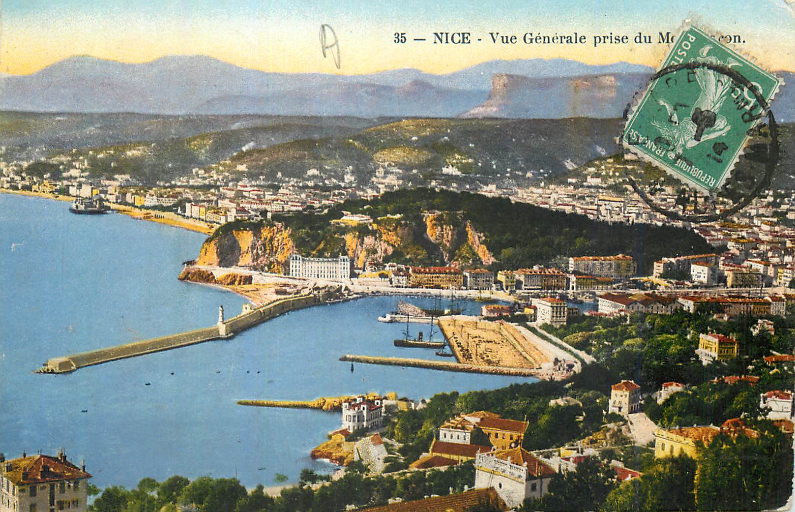 CPA Nice Vue Generale prise du Mont Boron