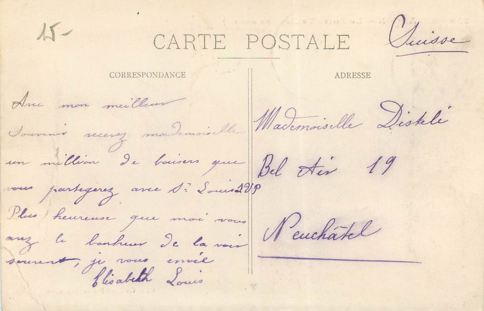 CPA Besancon La Porte Taillee (cote interieur) — Verso