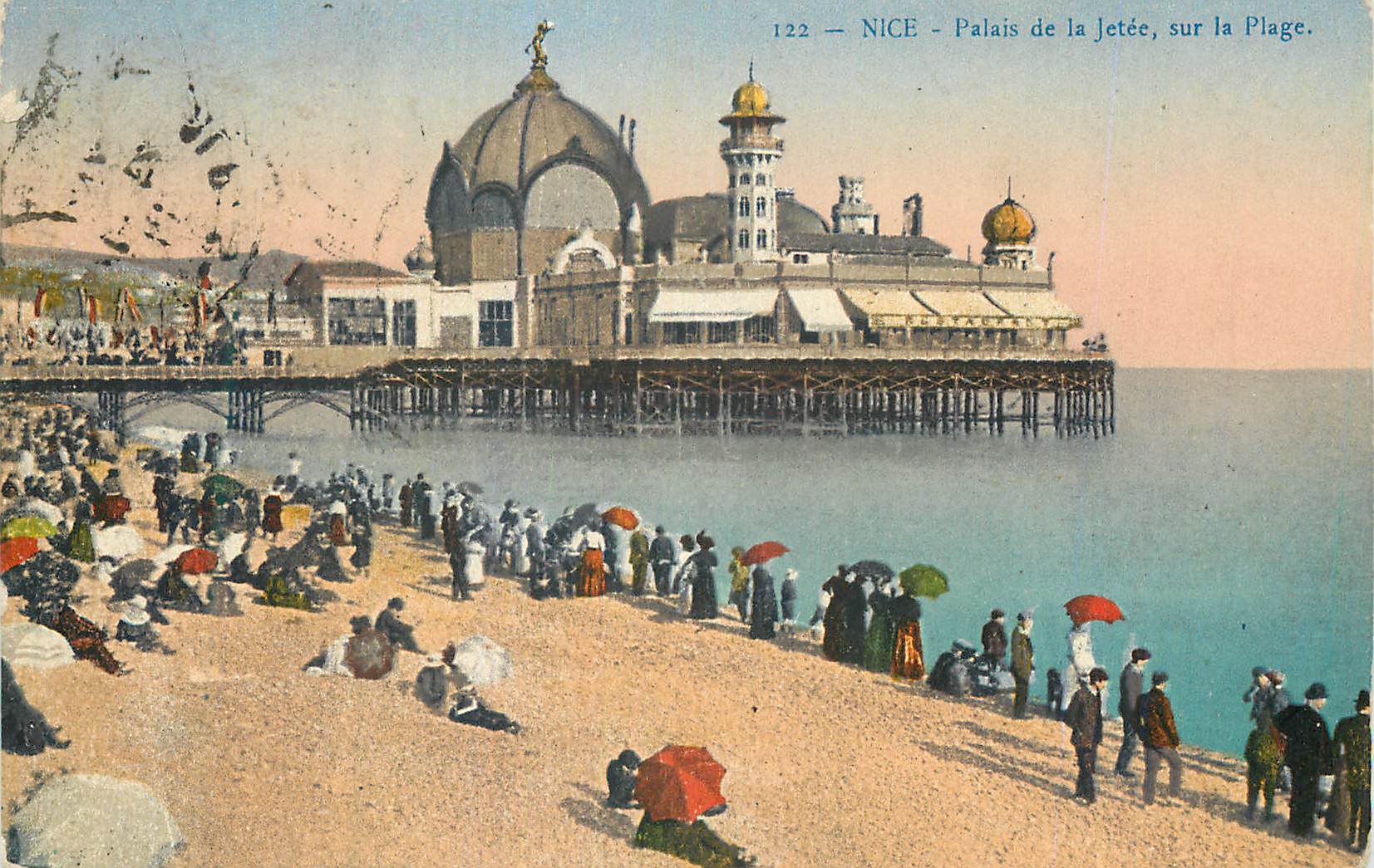 CPA Nice Palais de la Jetee sur la Plage