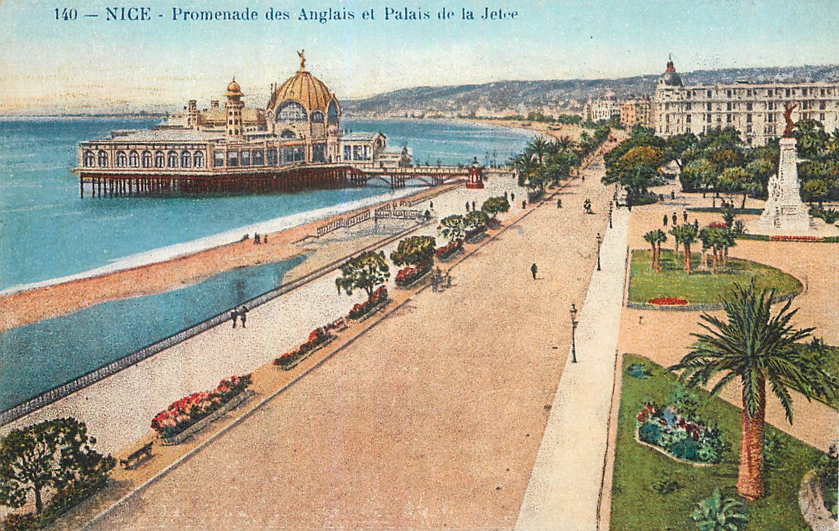 CPA Nice Promenade des Anglais et Palais de la Jetee