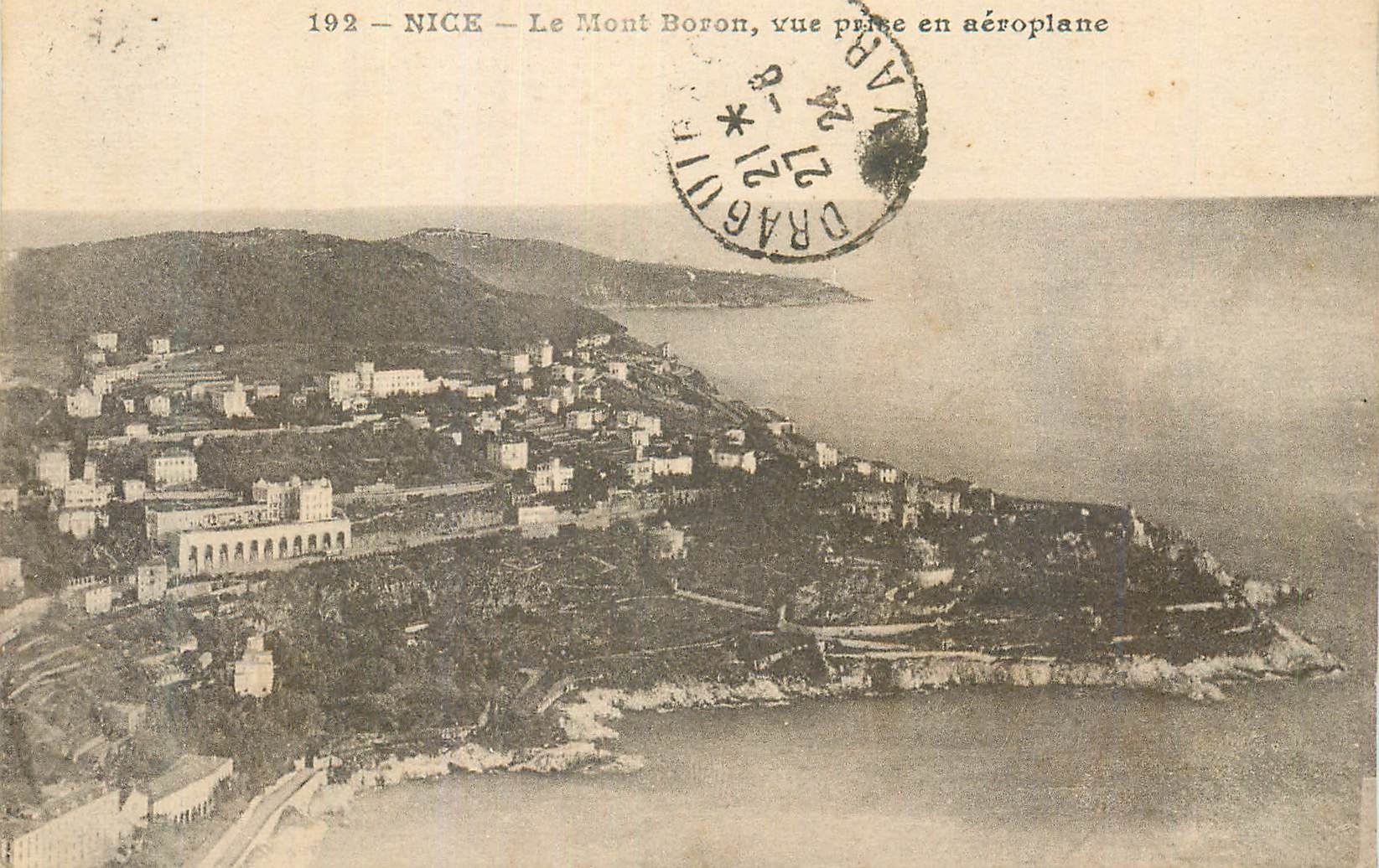 CPA Nice Le Mont Boron vue prise en aeroplane
