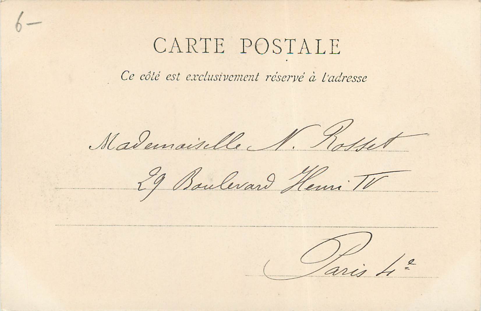 CPA Besancon Ruines du Chateau de Montfaucon (carte 1900) — Verso