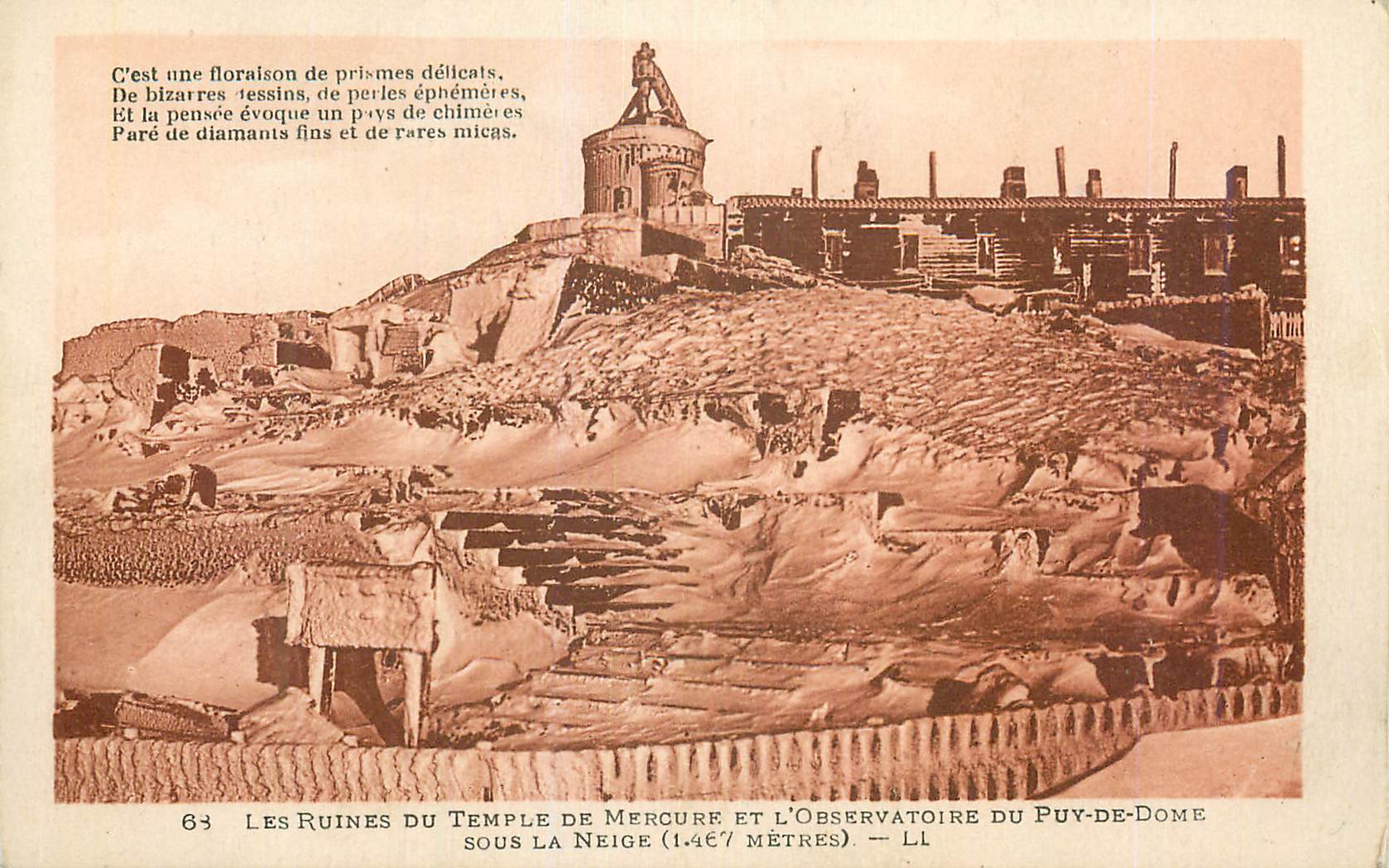 Les Ruines du Temple de Mercure et l'Observatoire du Puy-de-Dôme — LL
