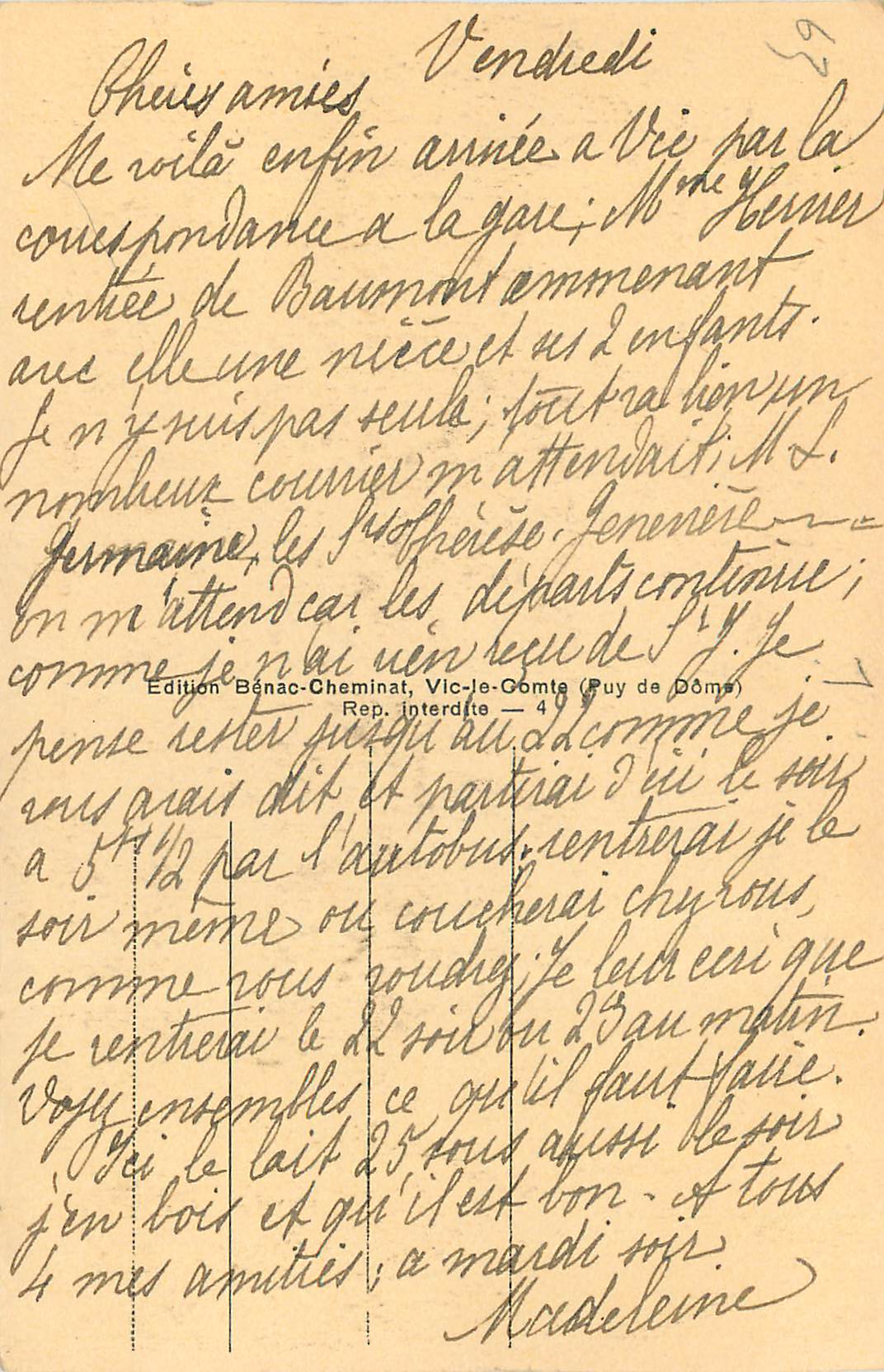 Schloss Busséol — Umgebung von Vic-le-Comte — Das pittoreske Auvergne — Rückseite