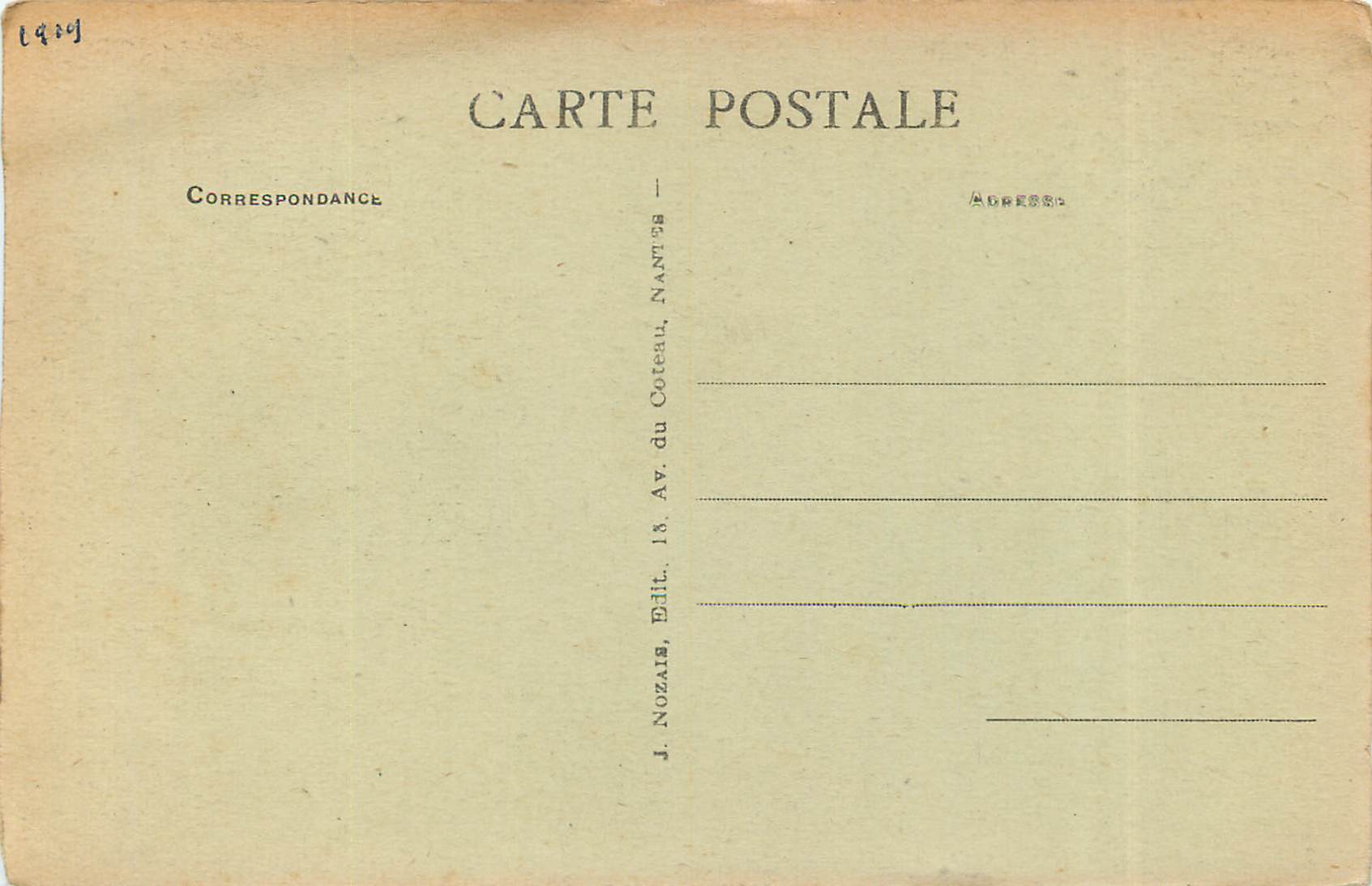 CPA La Rochelle La Tour de la Lanterne au clair de lune — Verso