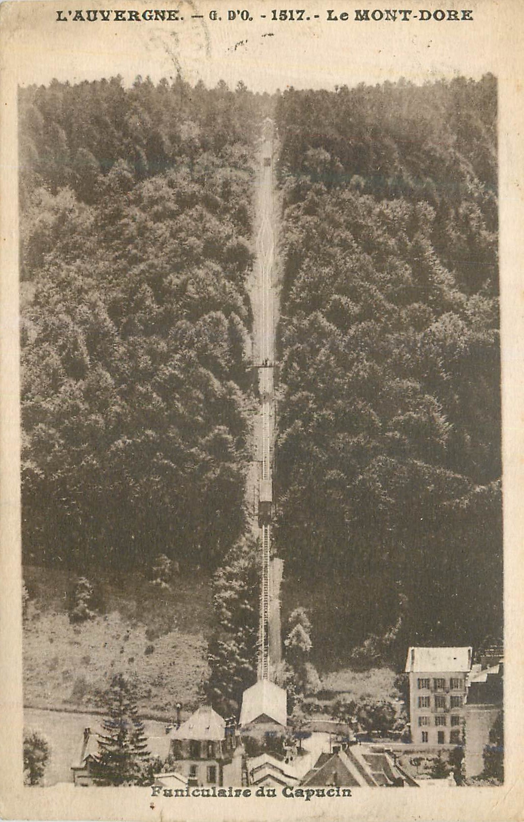 CPA L'Auvergne Le Mont-Dore Funiculaire du Capucin