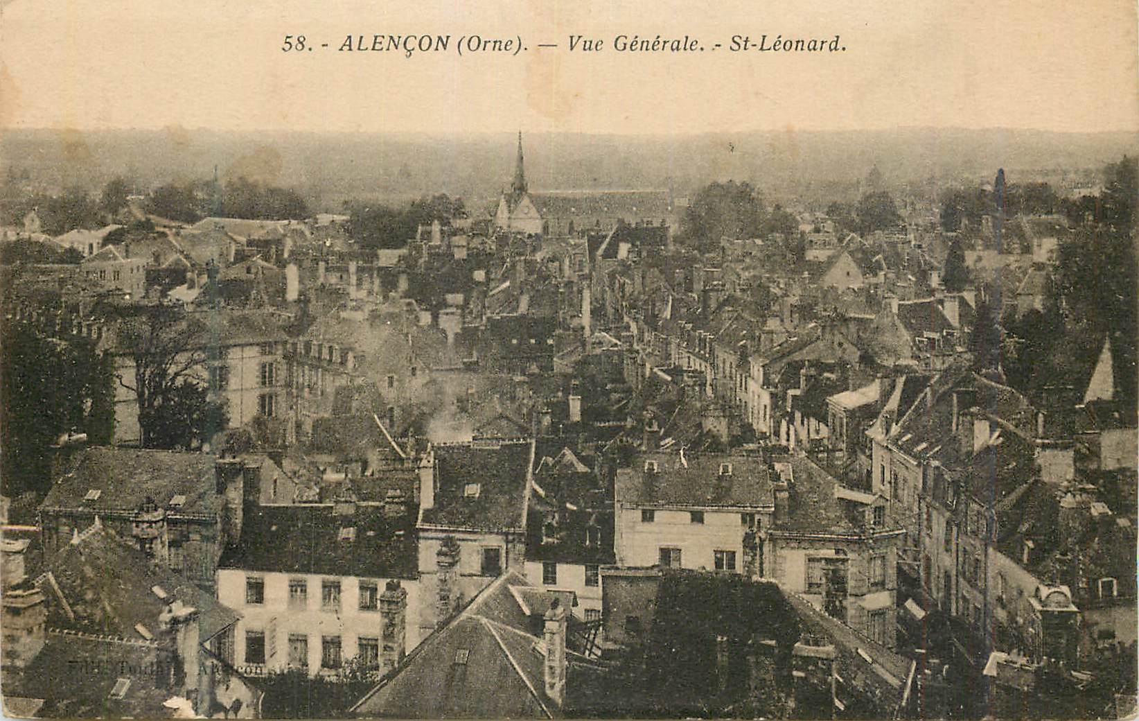 CPA Alencon (Orne) Vue generale St Leonard