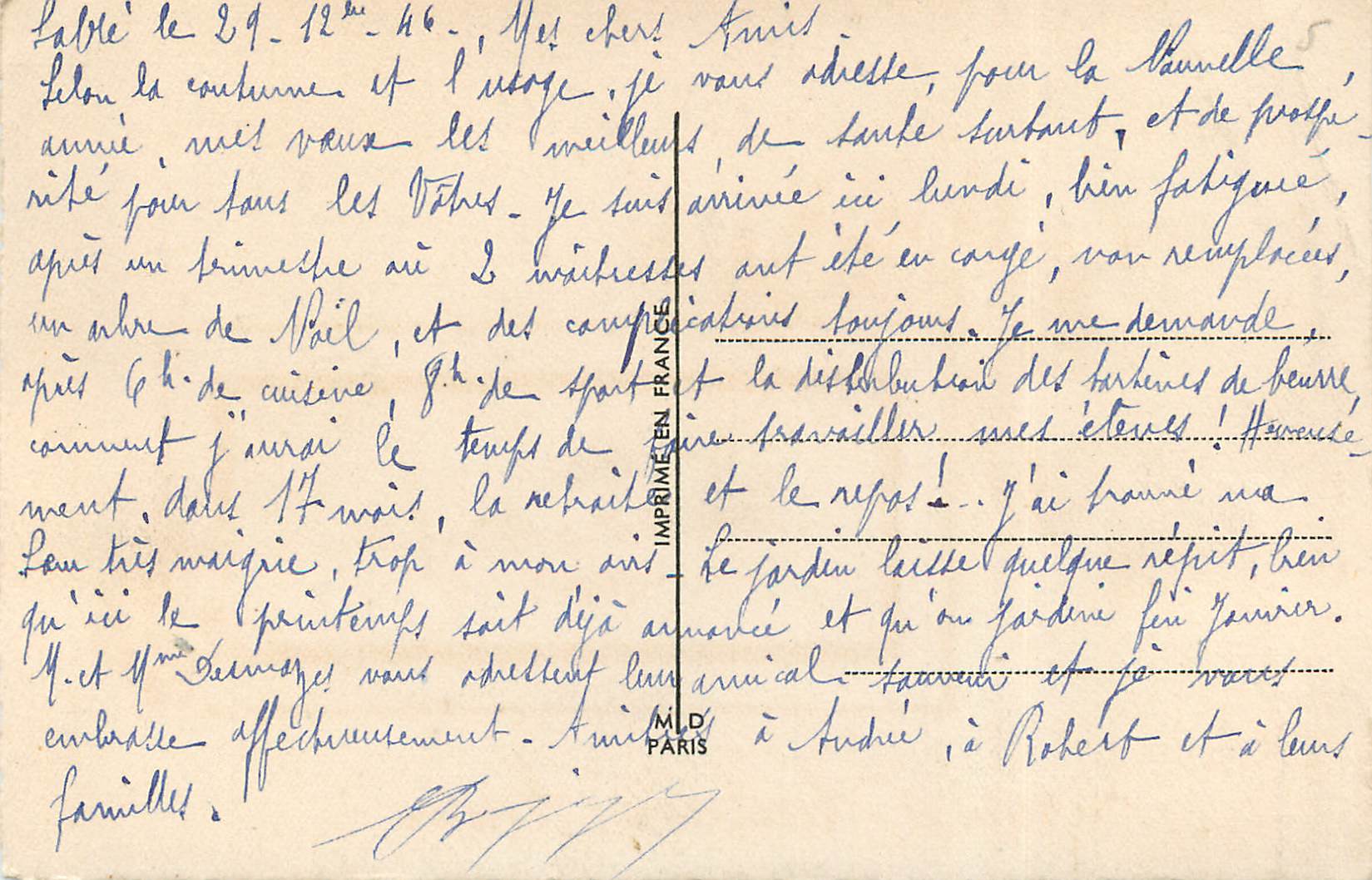 CPA Bonne et Heureuse Annee — Verso