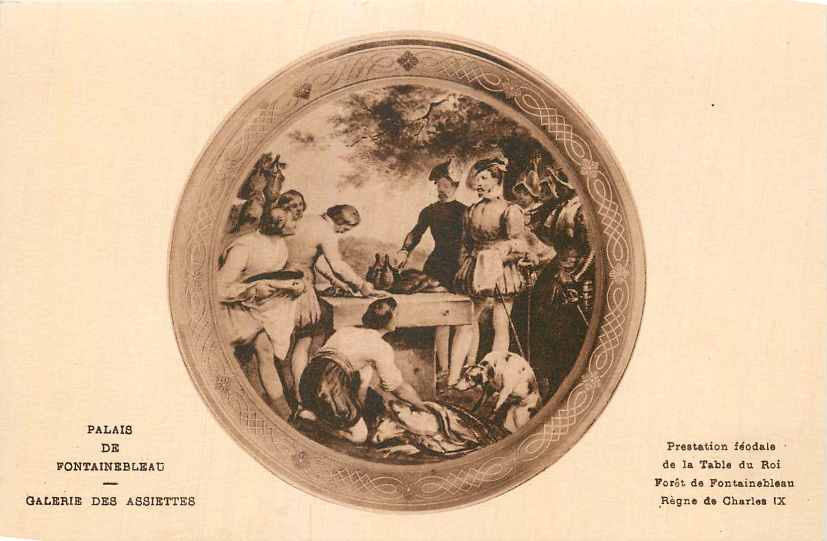 Palais de Fontainebleau — Galerie des Assiettes — Prestation féodale de la Table du Roi, Règne de Charles IX
