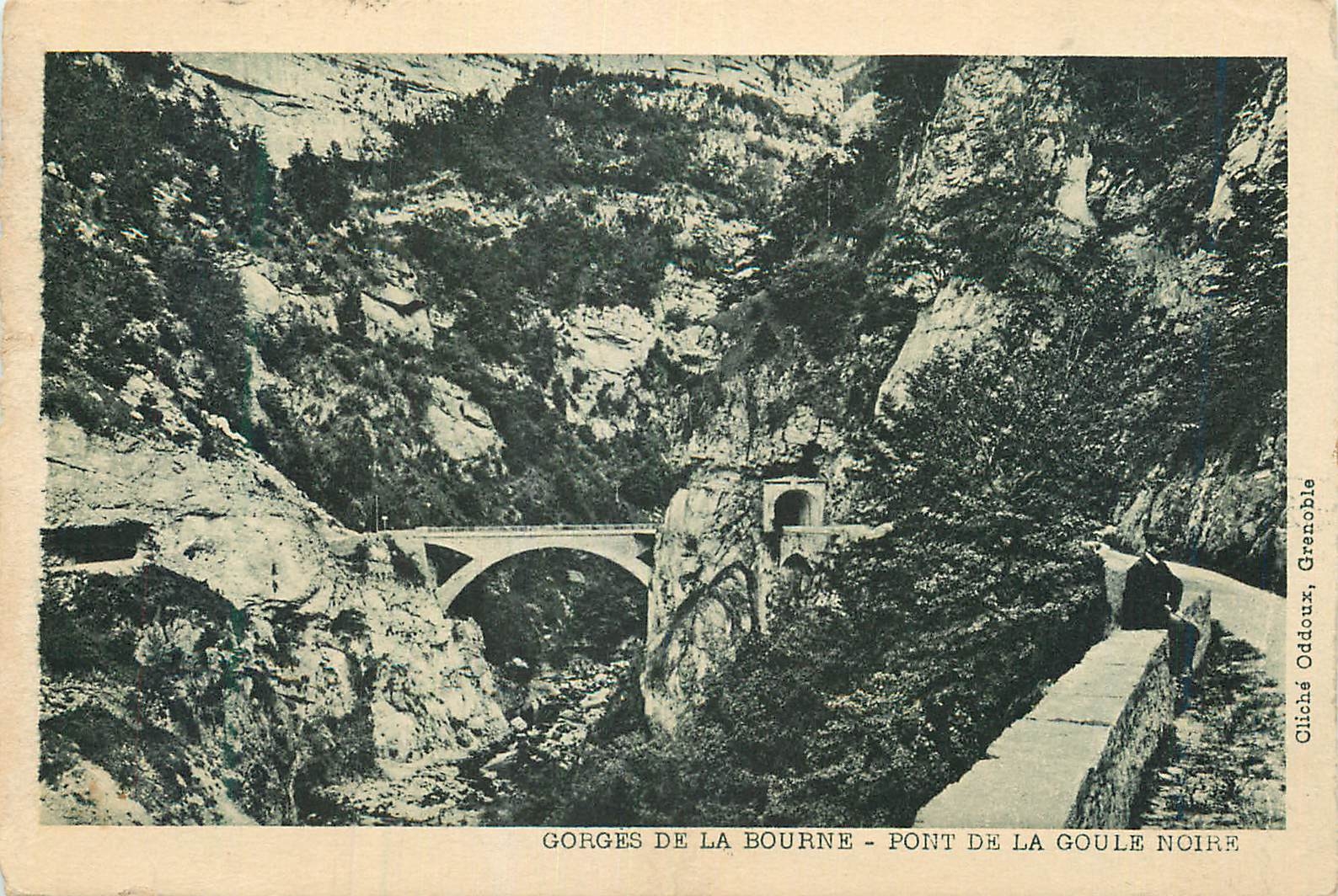 CPA Gorges de la Bourne Pont de la Coule Noire