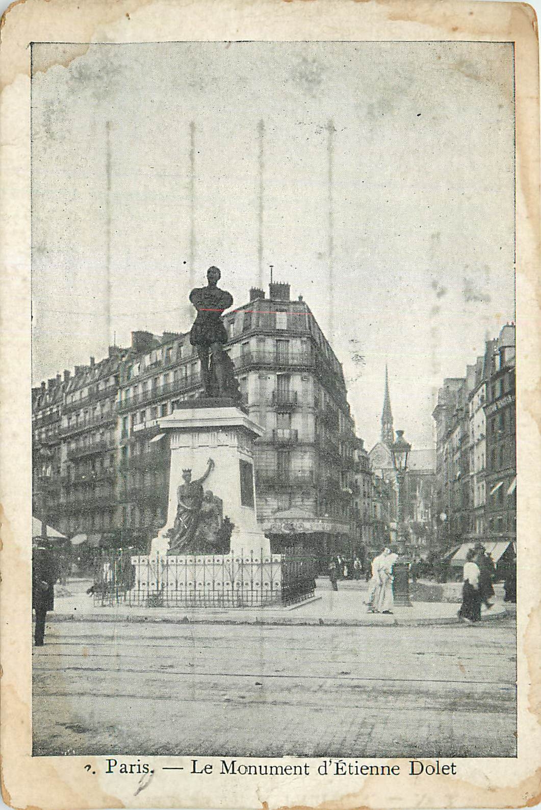 Paris — Le Monument d'Étienne Dolet — Collection du Petit Parisien, N° 3