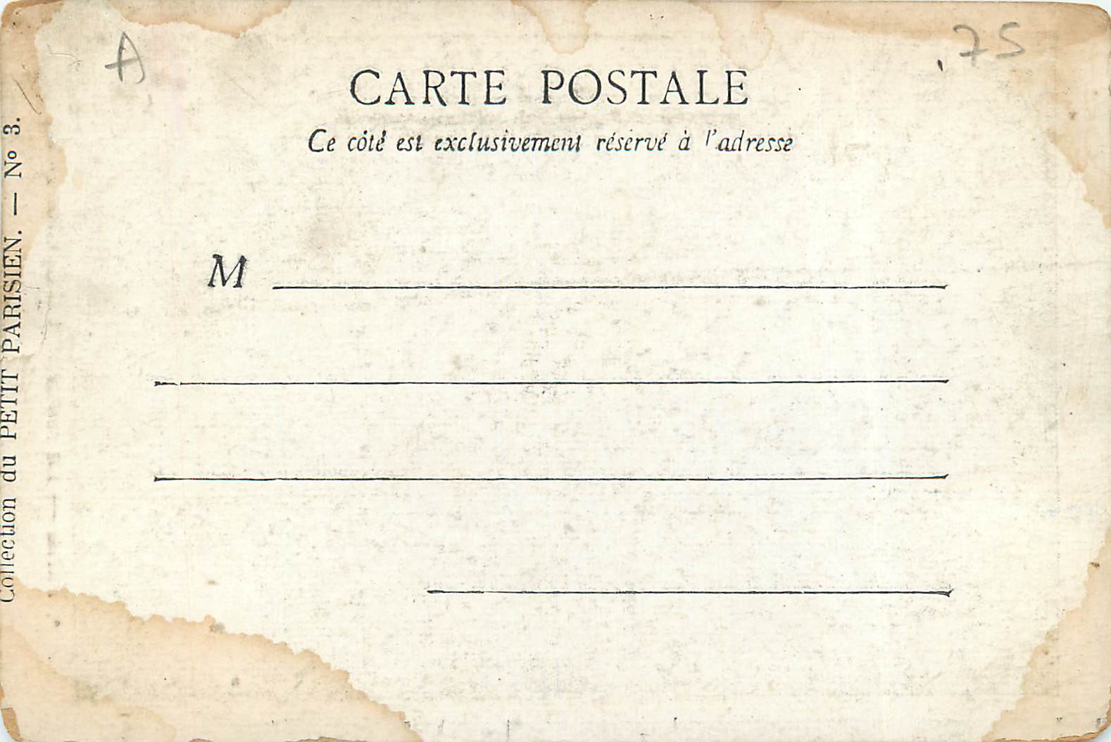 Paris — Le Monument d'Étienne Dolet — Collection du Petit Parisien, N° 3 — Back