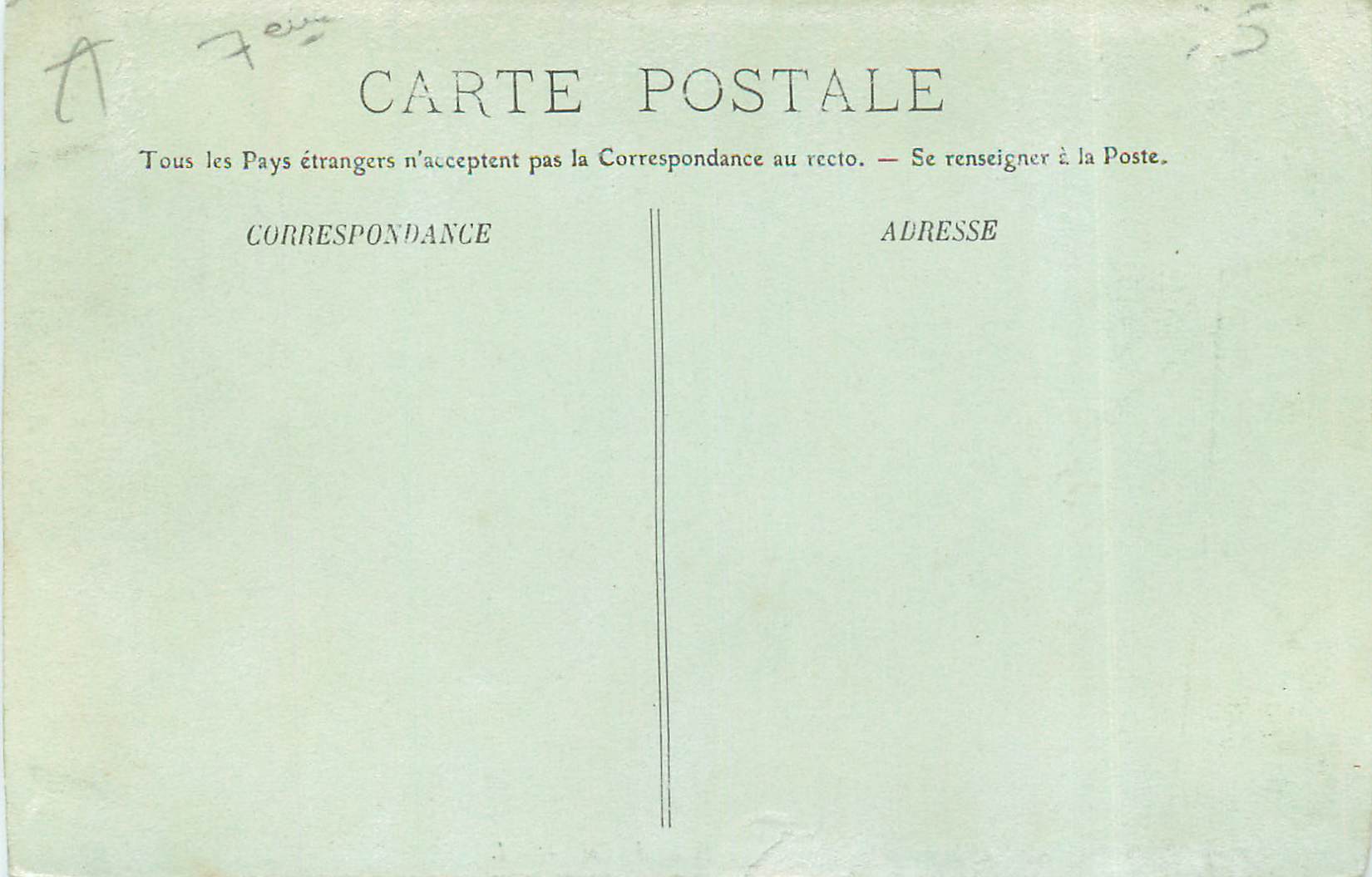 CPA Paris La Chambre des Deputes Salou du Roi — Rückseite