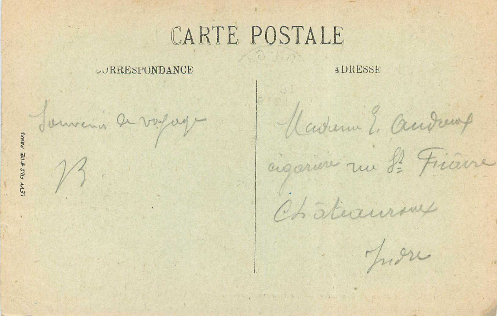 CPA Lyon Coteau de Fourviere Le Conservatoire — Verso
