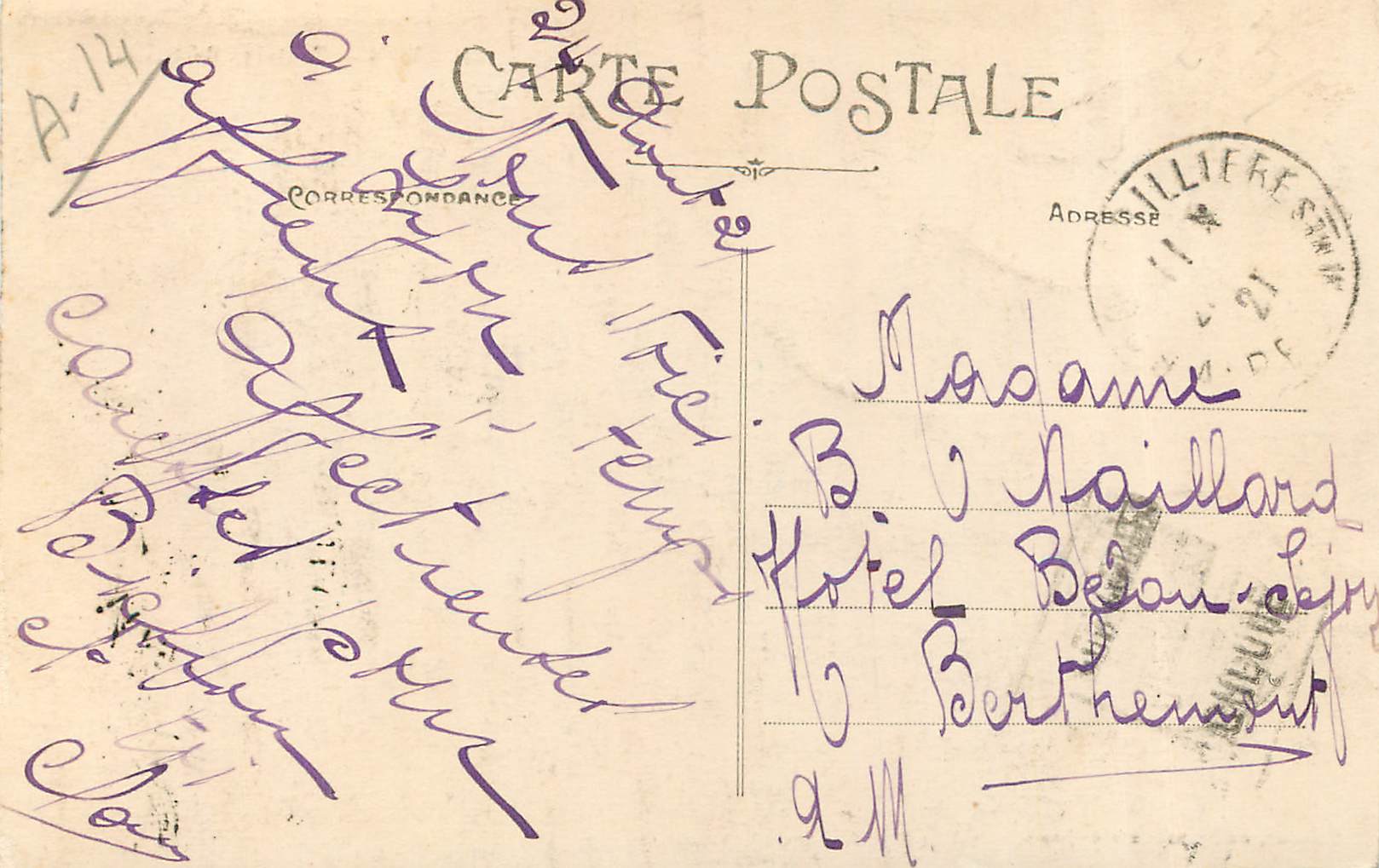 CPA Lyon Fontaine Bartholdi — Verso