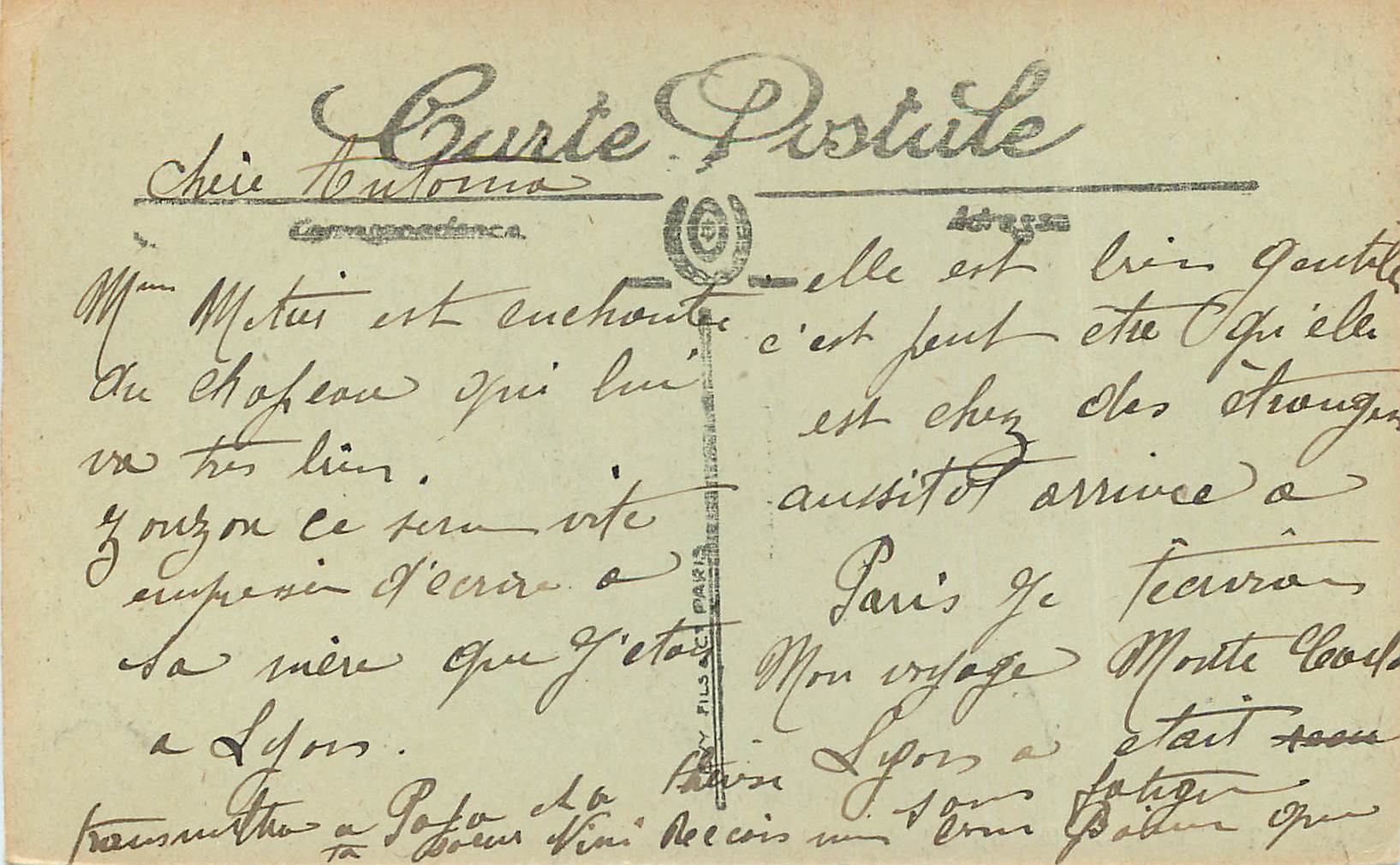 CPA Lyon Vue generale — Verso