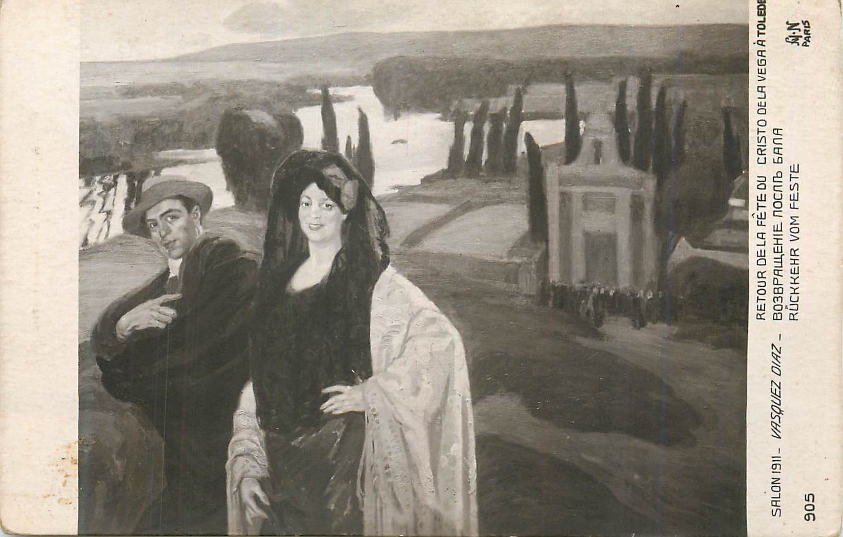 CPA Retour de la Fete du Cristo de la Vega a Tolede Vasquez Diaz Salon 1911