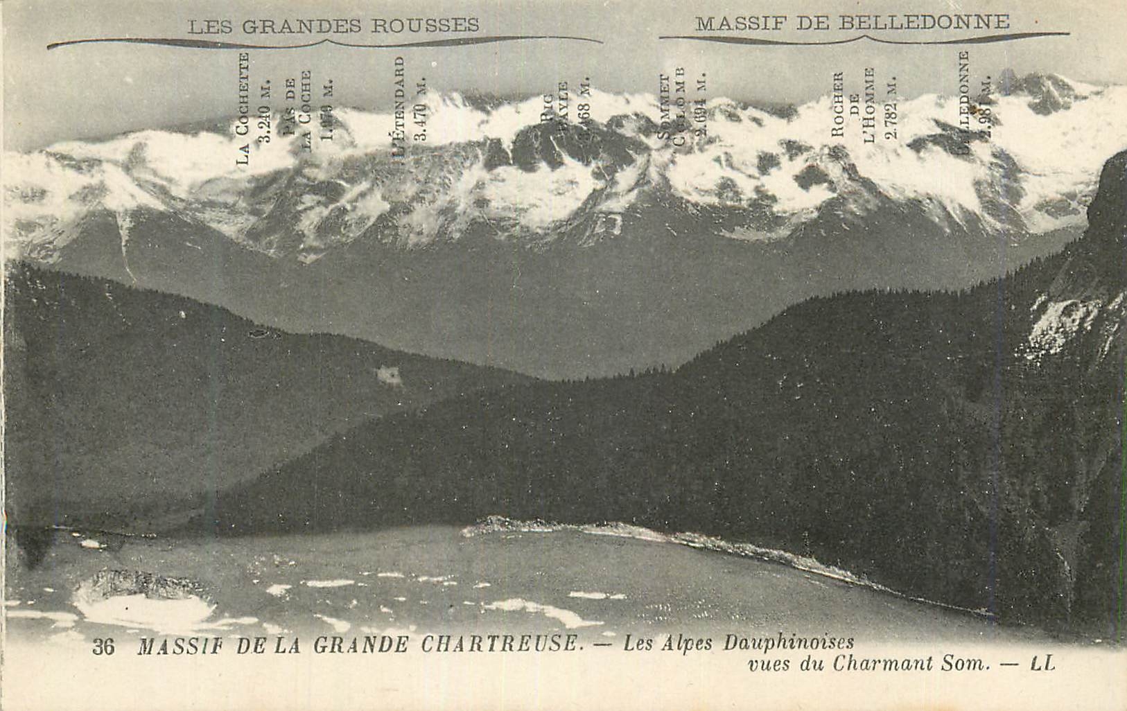 Les Grandes Rousses — Massif de la Grande Chartreuse — Die Dauphiné-Alpen vom Charmant Som aus — LL