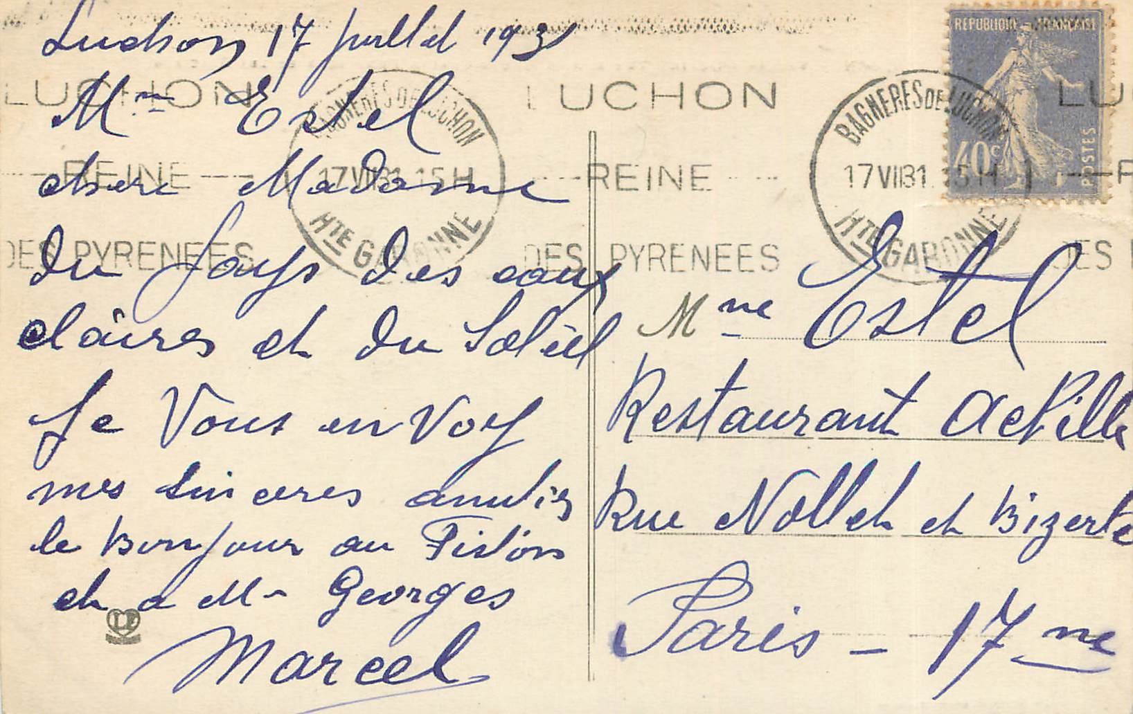 CPA Luchon Vallee d'Oueil Vue aux la Haute Chaine Frontiere et les Glaciere — Reverso
