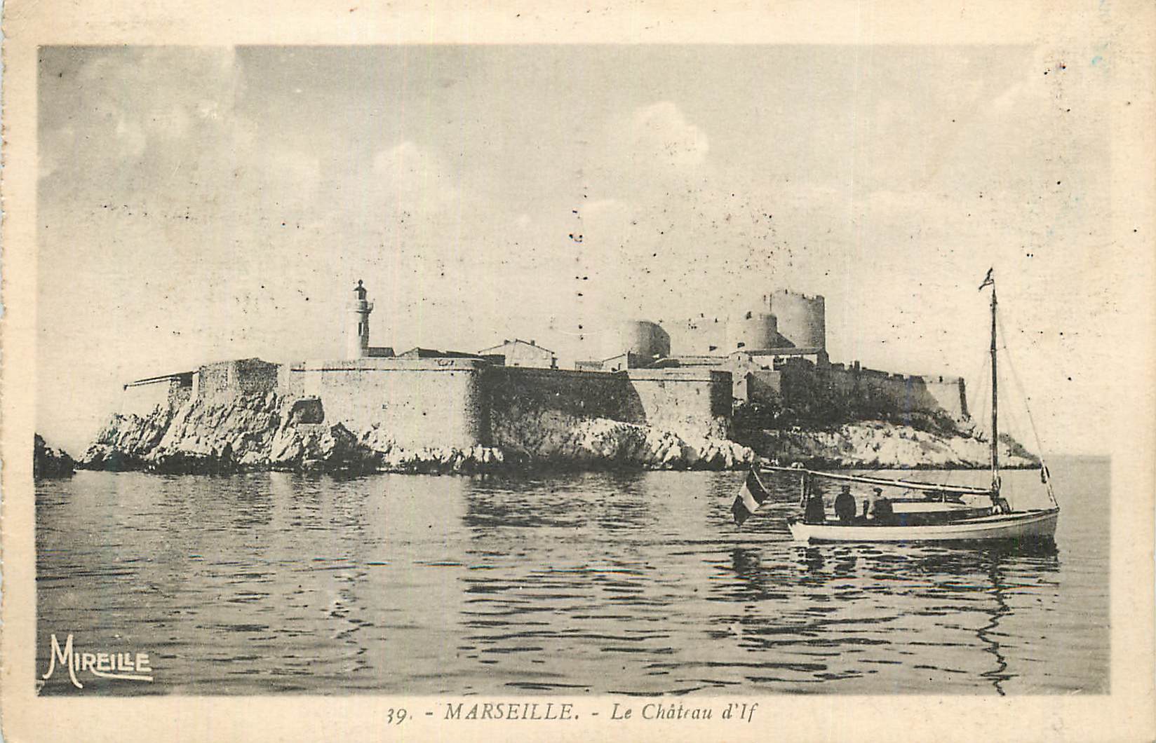 CPA Marseille Le Chateau d'If Bateau