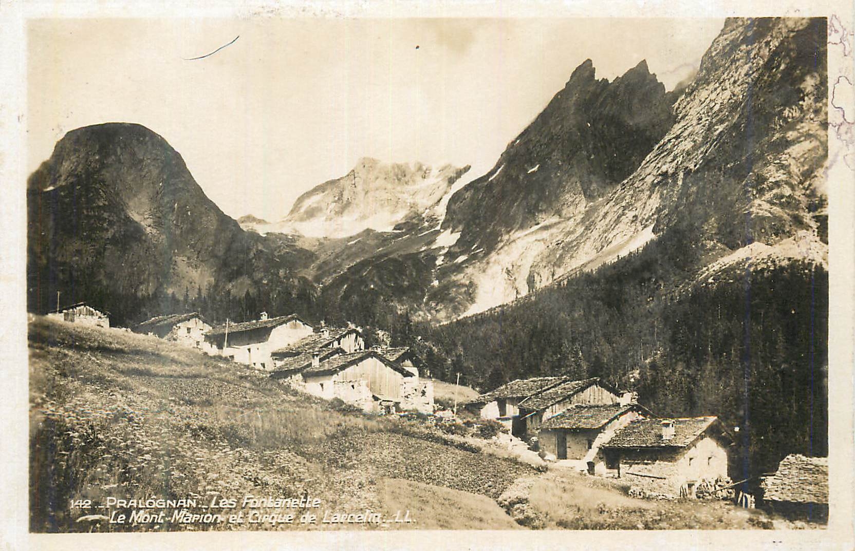 CPA Pralognan Les Fontanette Le Mont Mapion et cirque de Larcelin