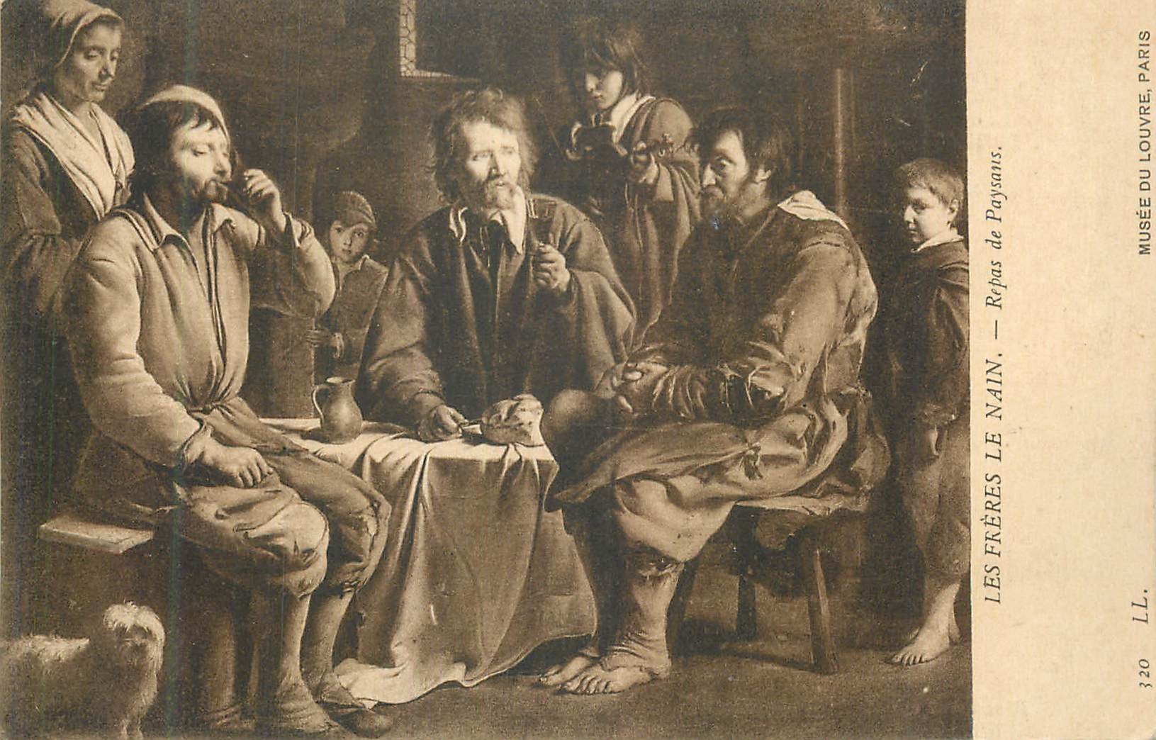 CPA Paris Musee du Louvre Les Freres le Nain Repas de Paysans