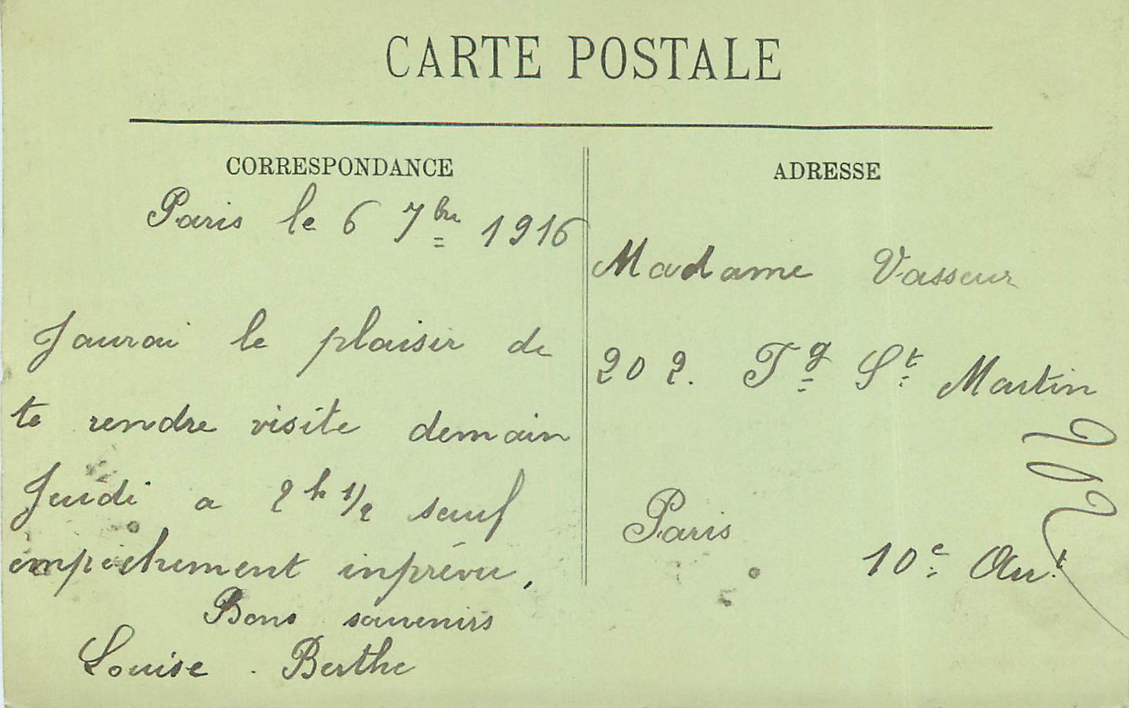CPA Paris Les Buttes Chaumont Une Allee — Rückseite