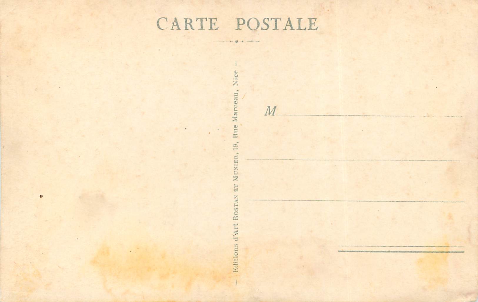 CPA Nice Le Jardin Albert Ier et la Jetee-Promenade — Verso