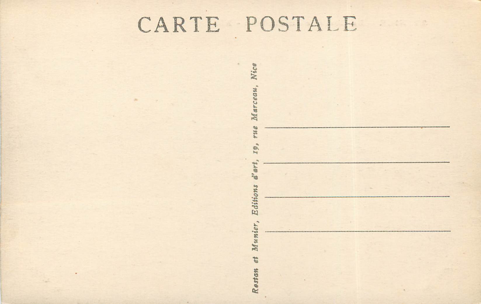 CPA Nice La Cascade du Chateau — Verso