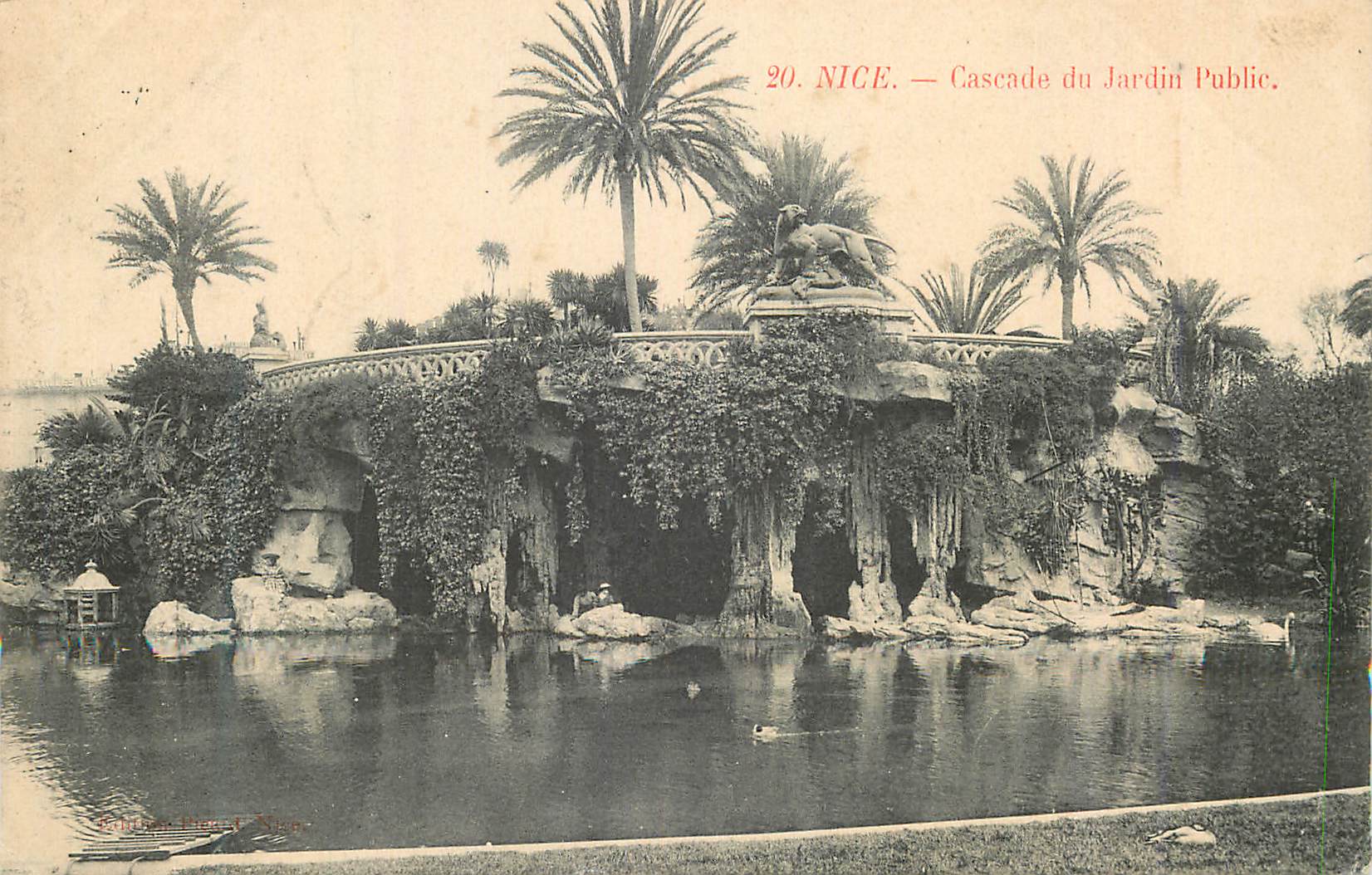 CPA Nice Cascade du Jardin Public