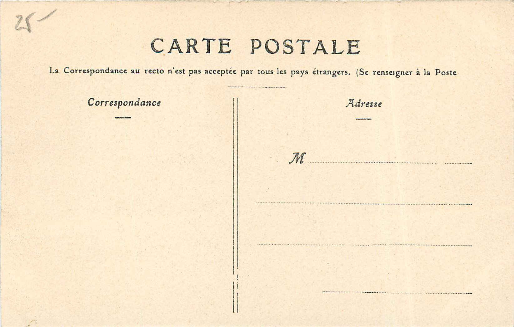 CPA Besancon La Madeleine et le Pont Battant — Rückseite