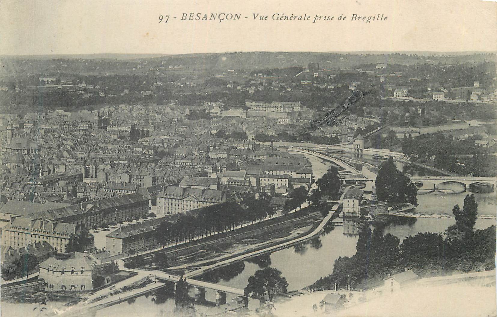 CPA Besancon Vue generale prise de Bregille
