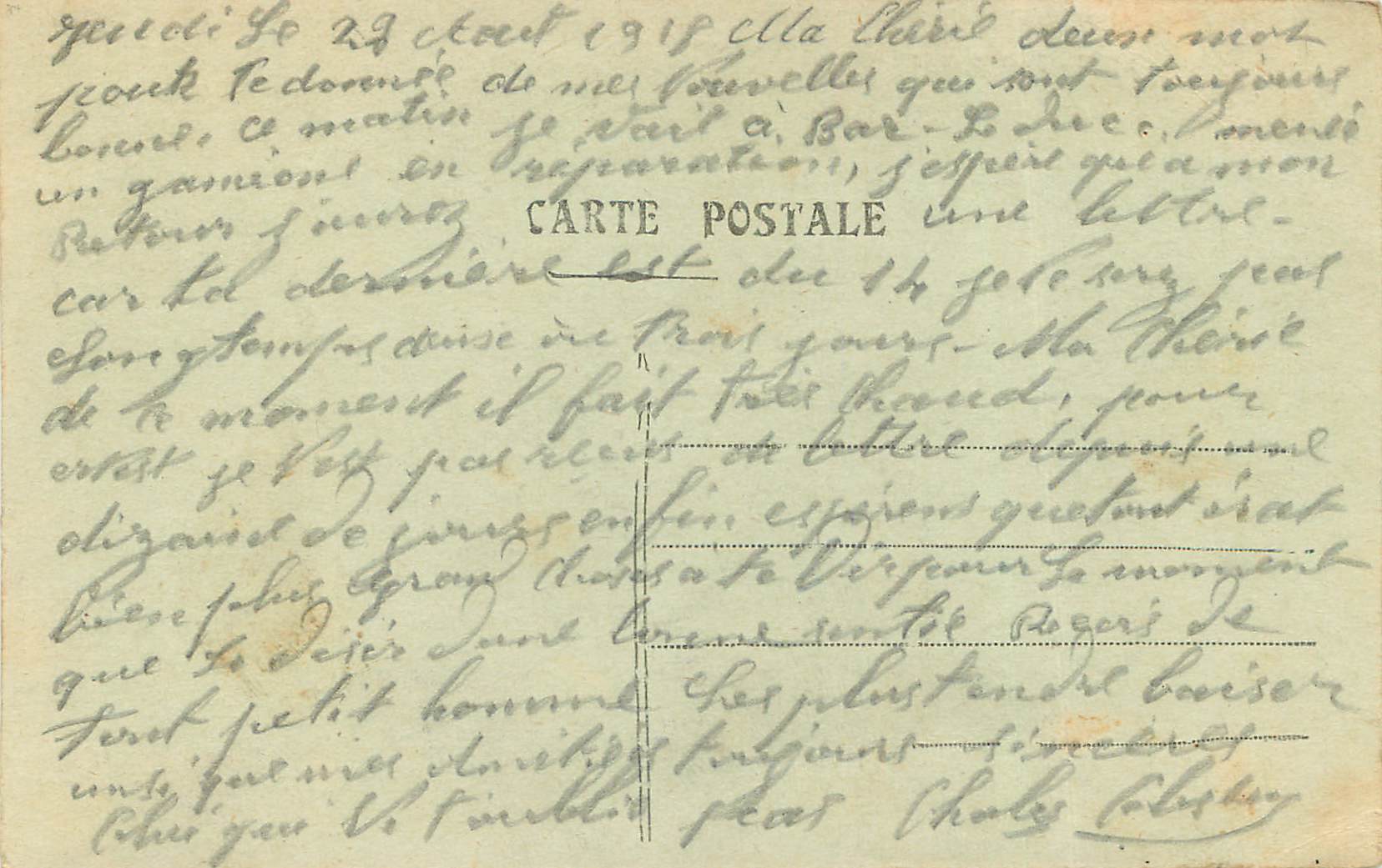 CPA Lyon Pont Morand — Verso
