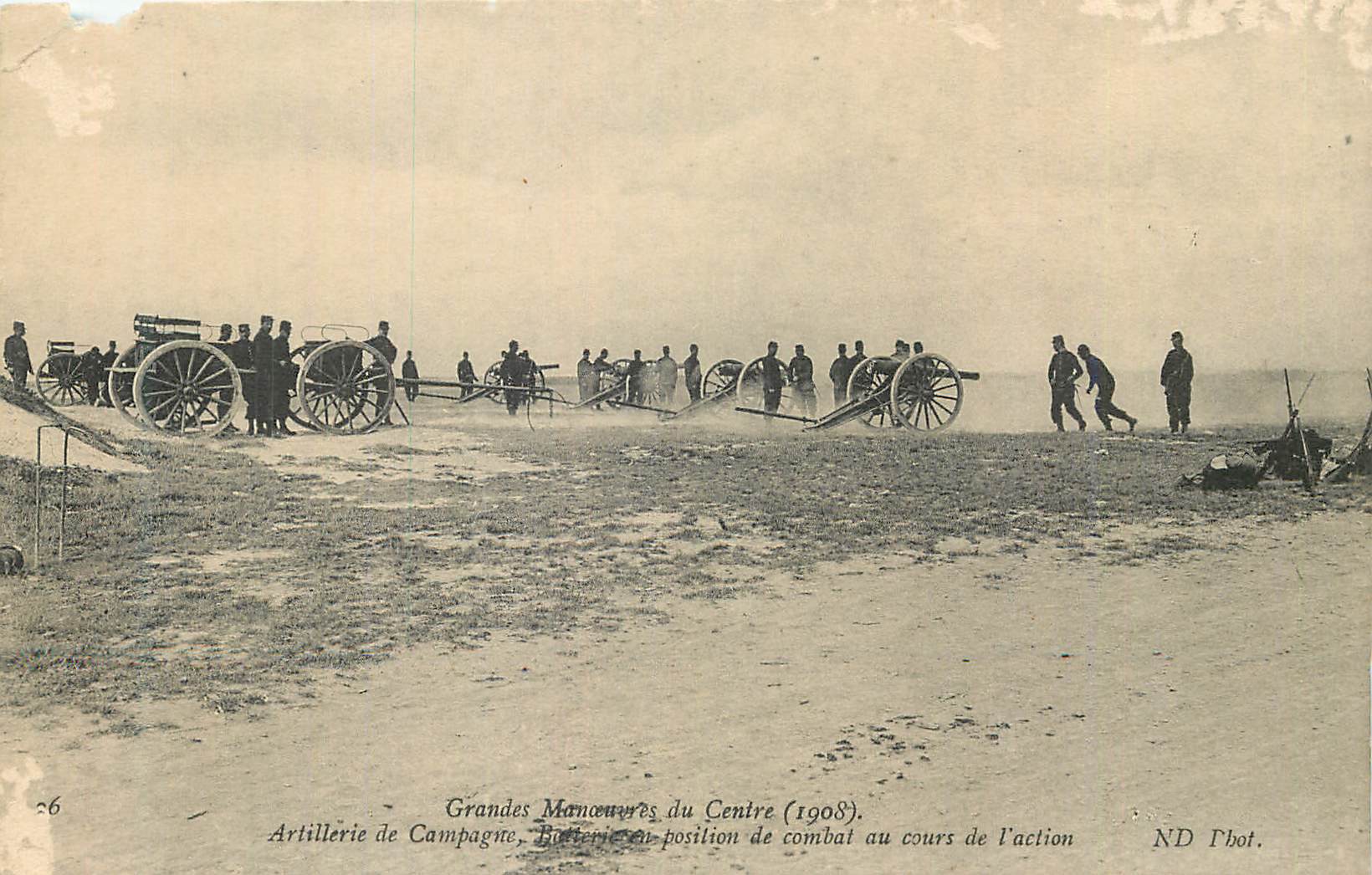 CPA Grandes Manoeuvres du Centre (1908) Artillerie de Campagne Militaria