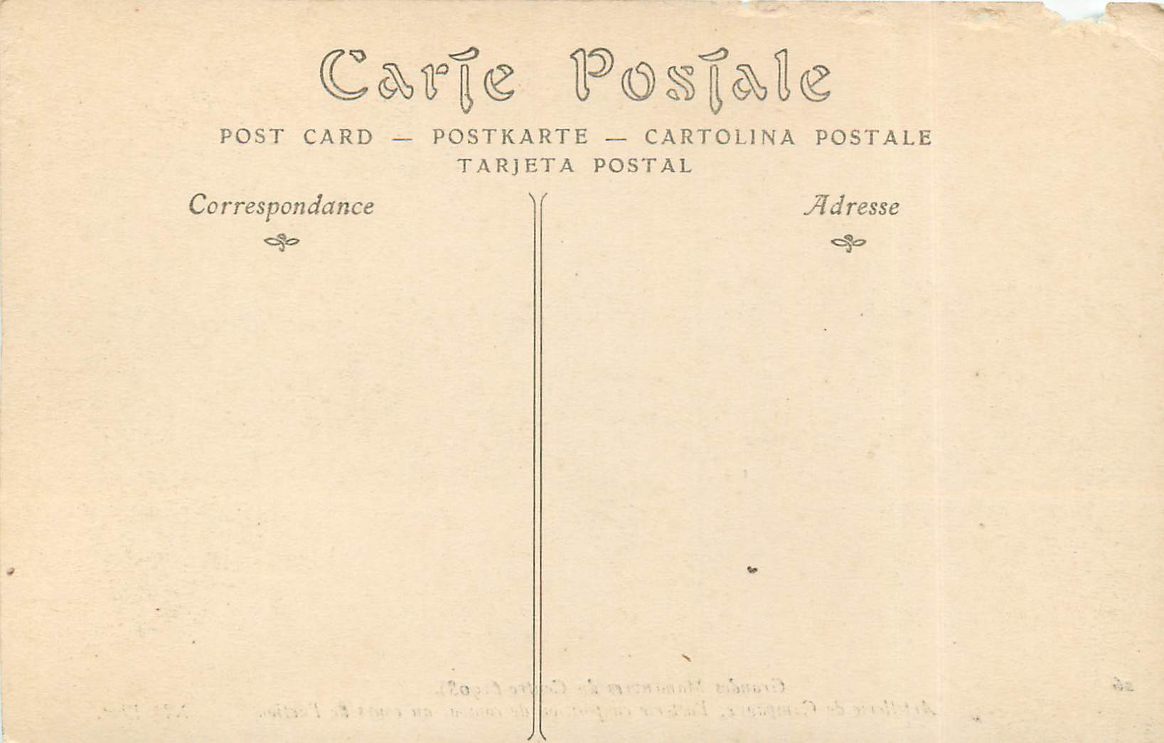 CPA Grandes Manoeuvres du Centre (1908) Artillerie de Campagne Militaria — Rückseite