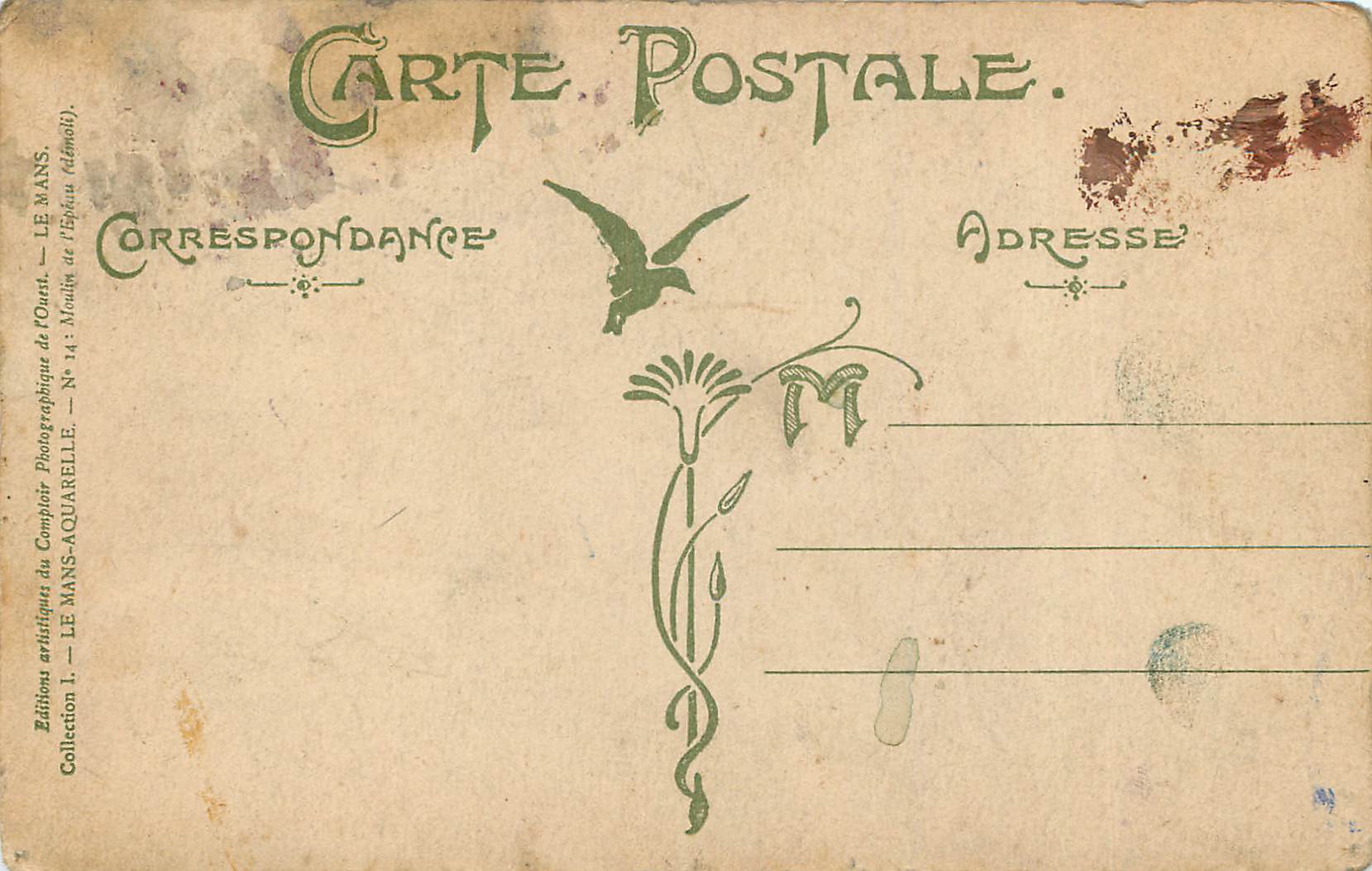 CPA Maison — Rückseite